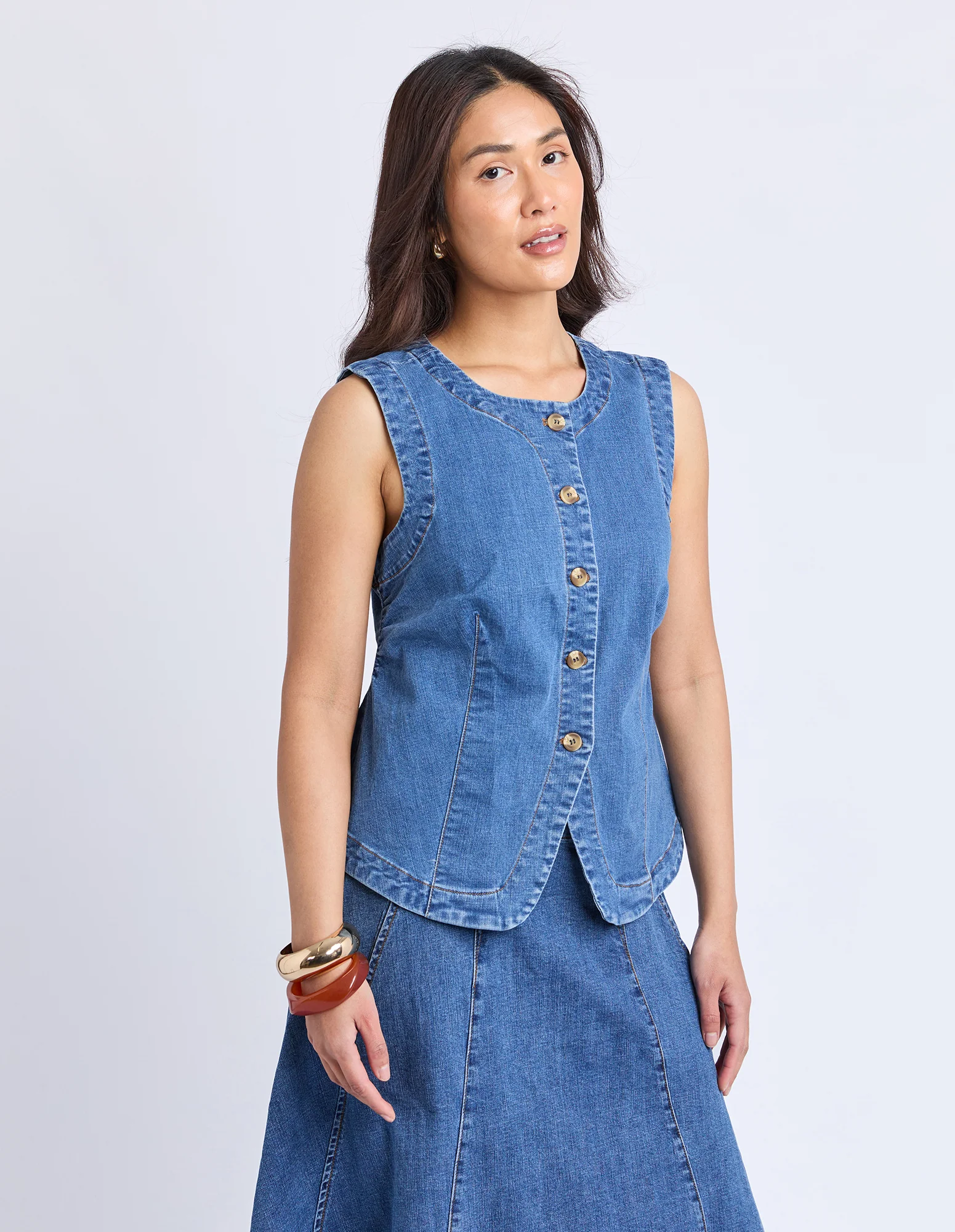 Abbott Vest Mid Blue - Image 5