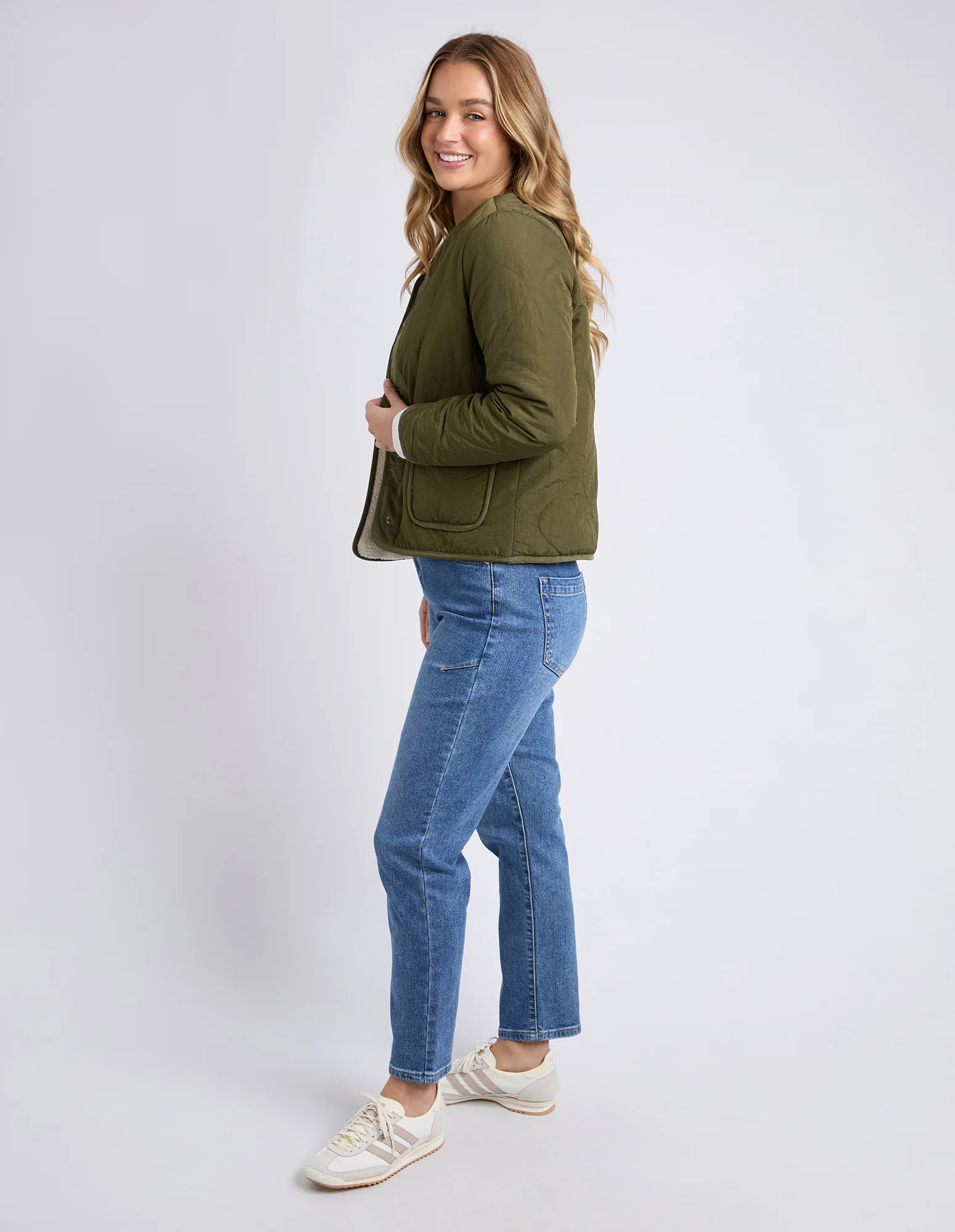 Alberta Quilted Jacket Winter Moss - Image 7
