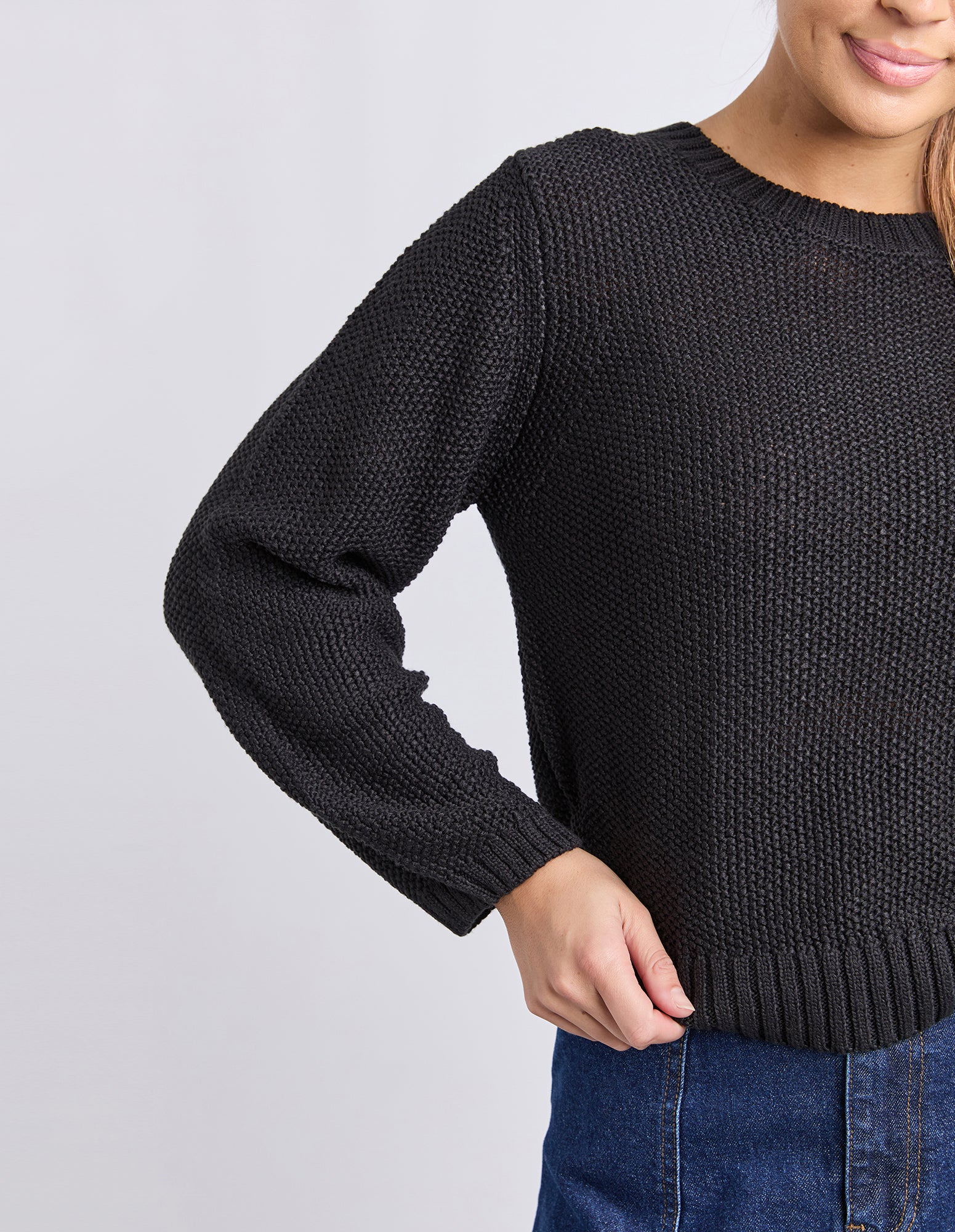 Blair Long Sleeve Knit Black - Image 6