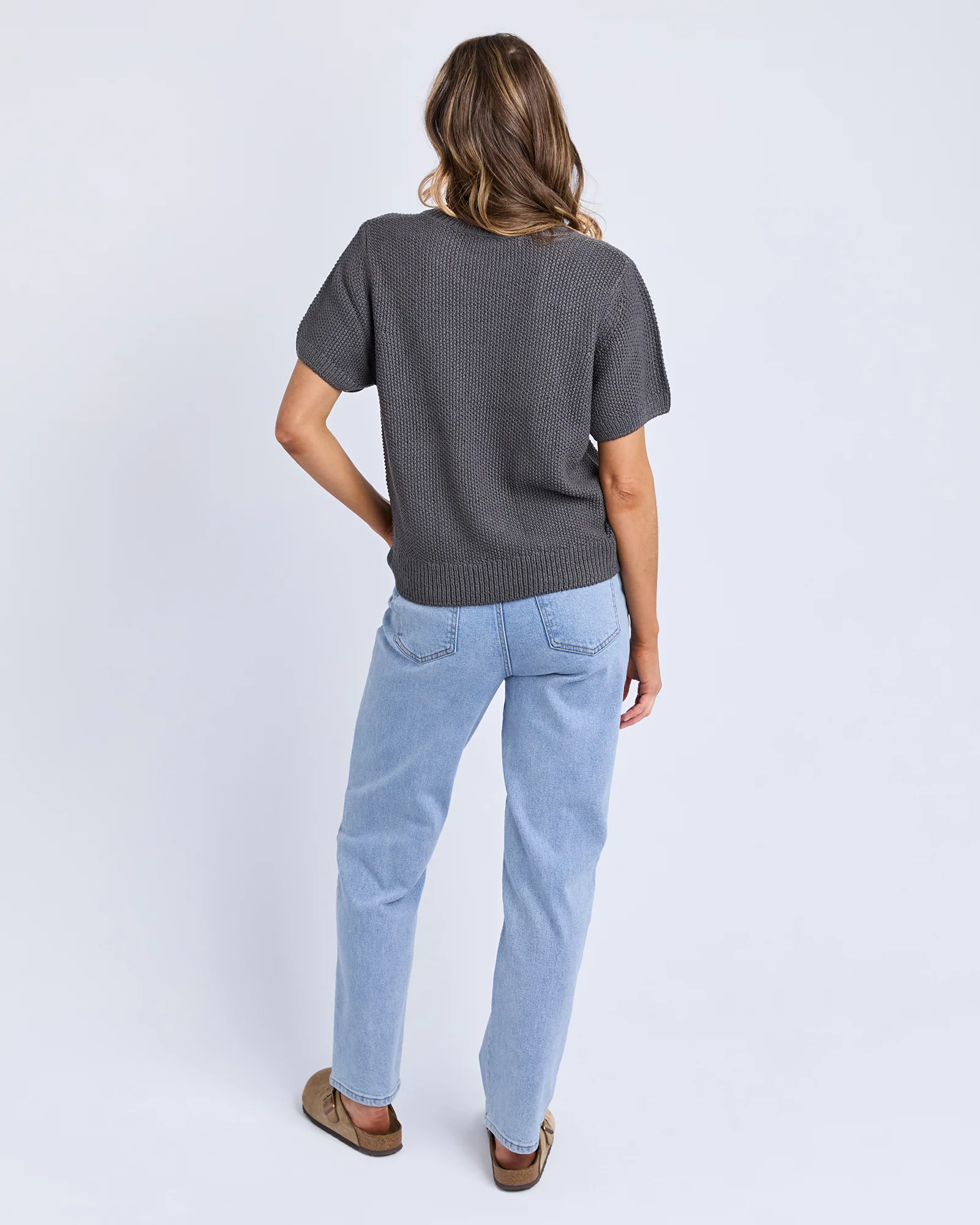 Blair Short Sleeve Knit Charcoal - Image 4