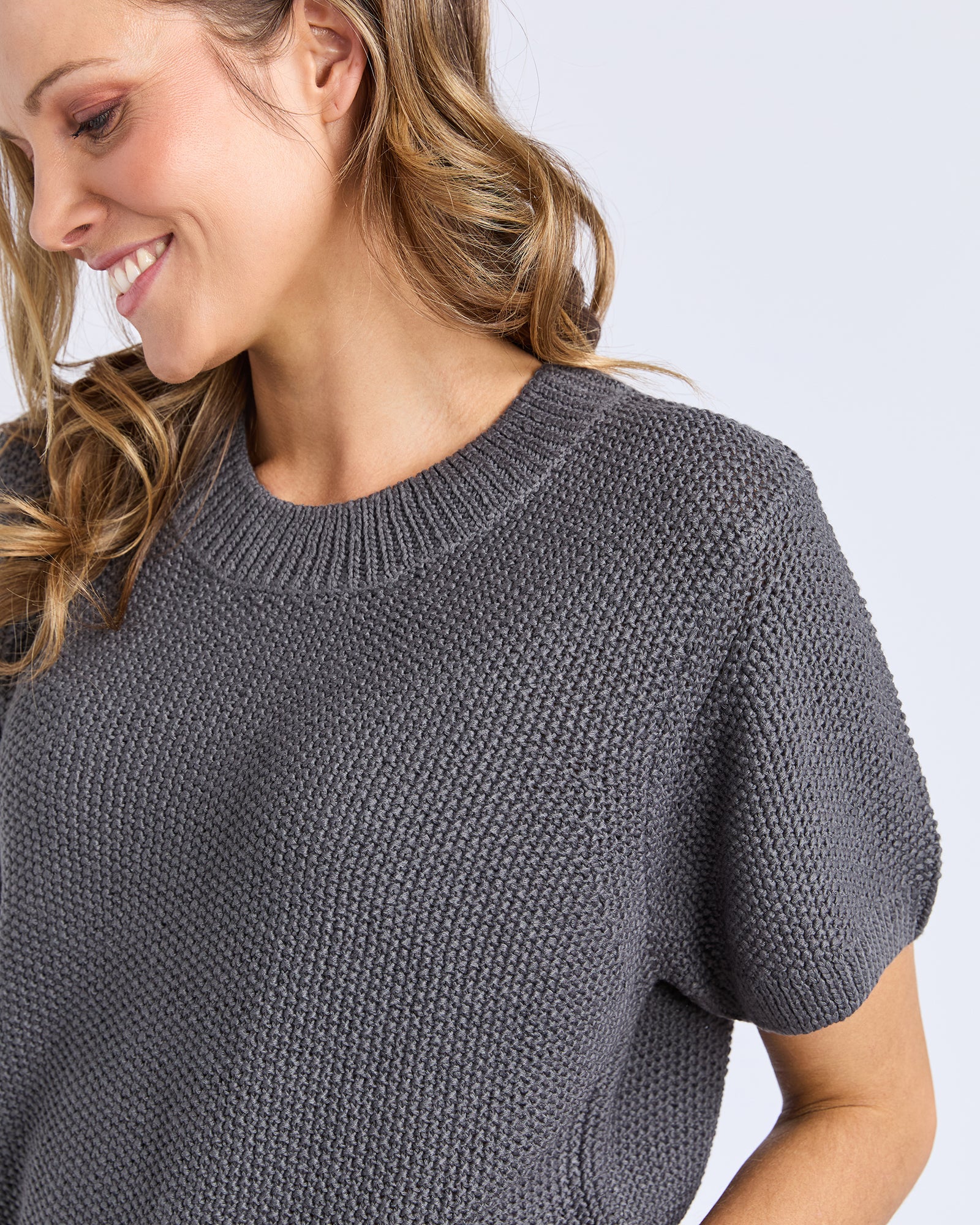 Blair Short Sleeve Knit Charcoal - Image 6