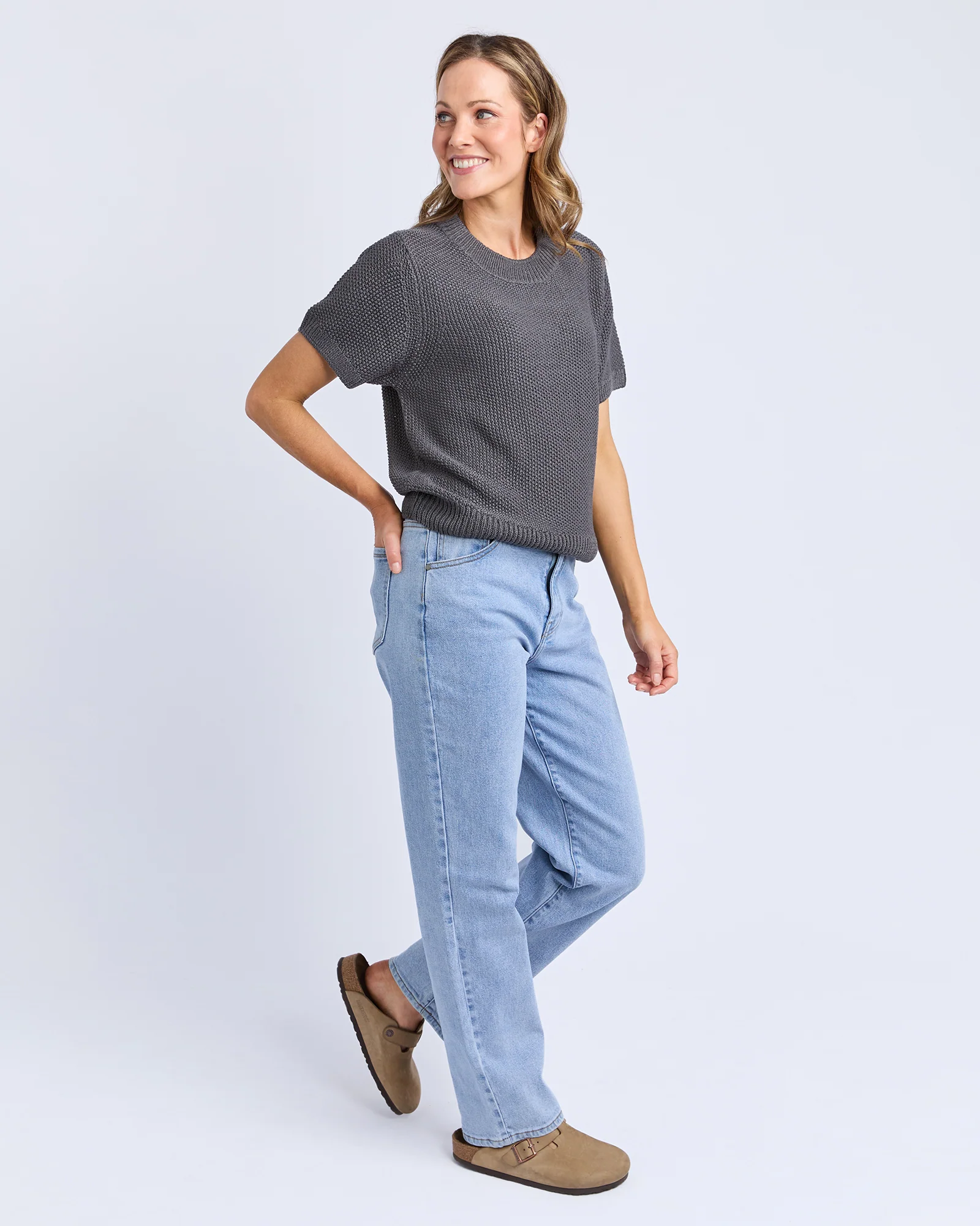 Blair Short Sleeve Knit Charcoal - Image 7