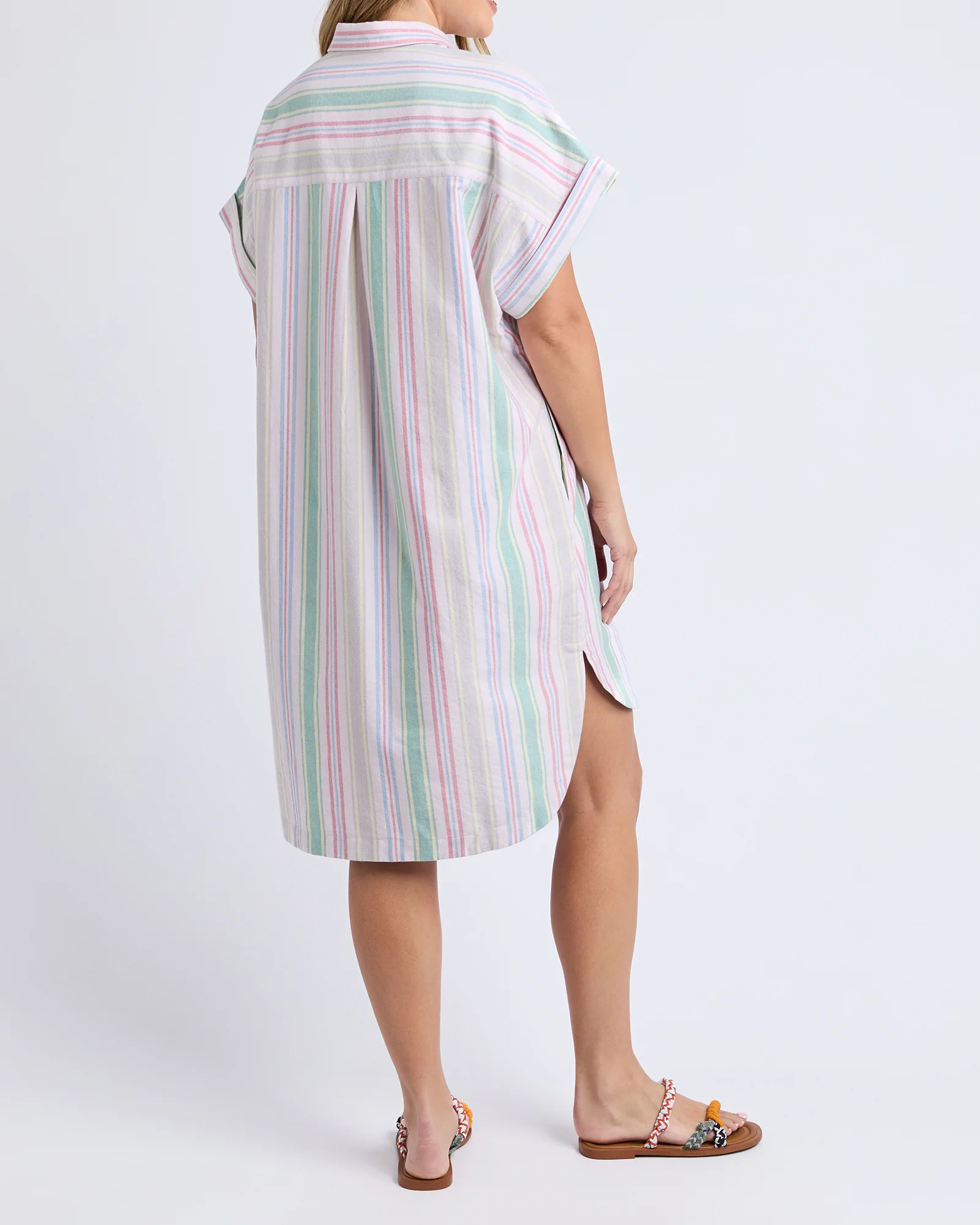 Cali Shirt Dress Multi Stripe - Image 4