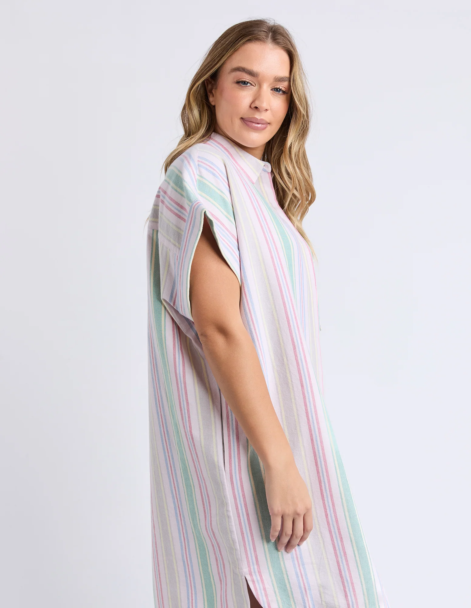 Cali Shirt Dress Multi Stripe - Image 5