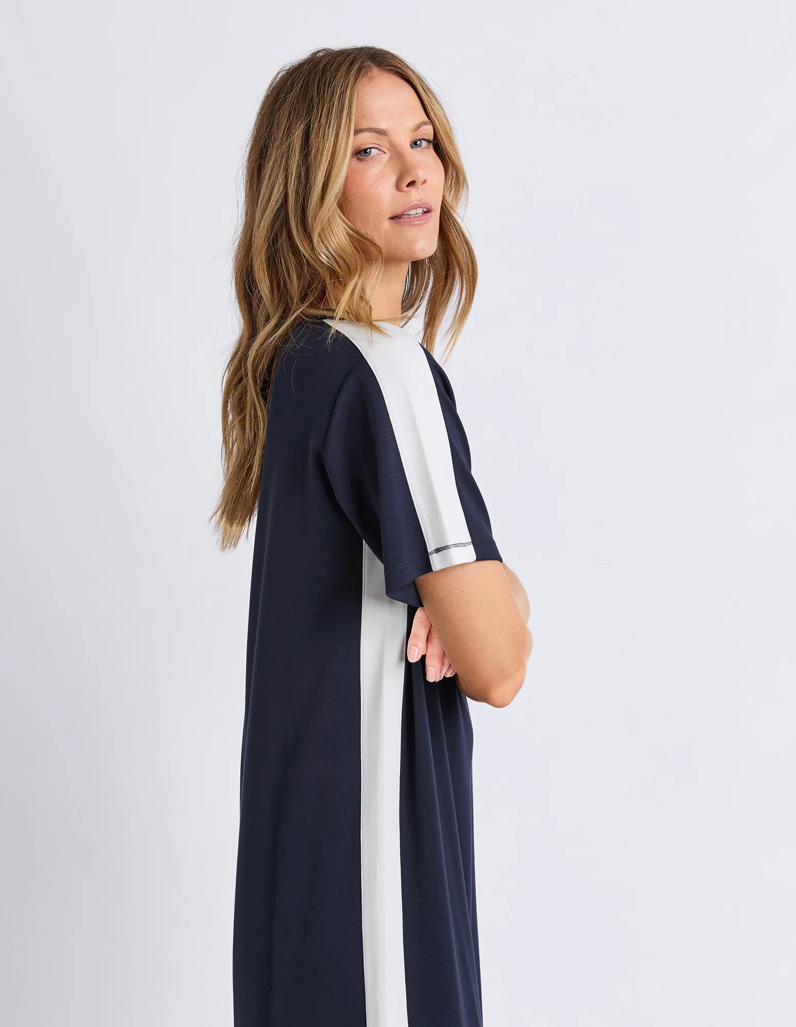 Chicago Dress Navy/White - Image 4