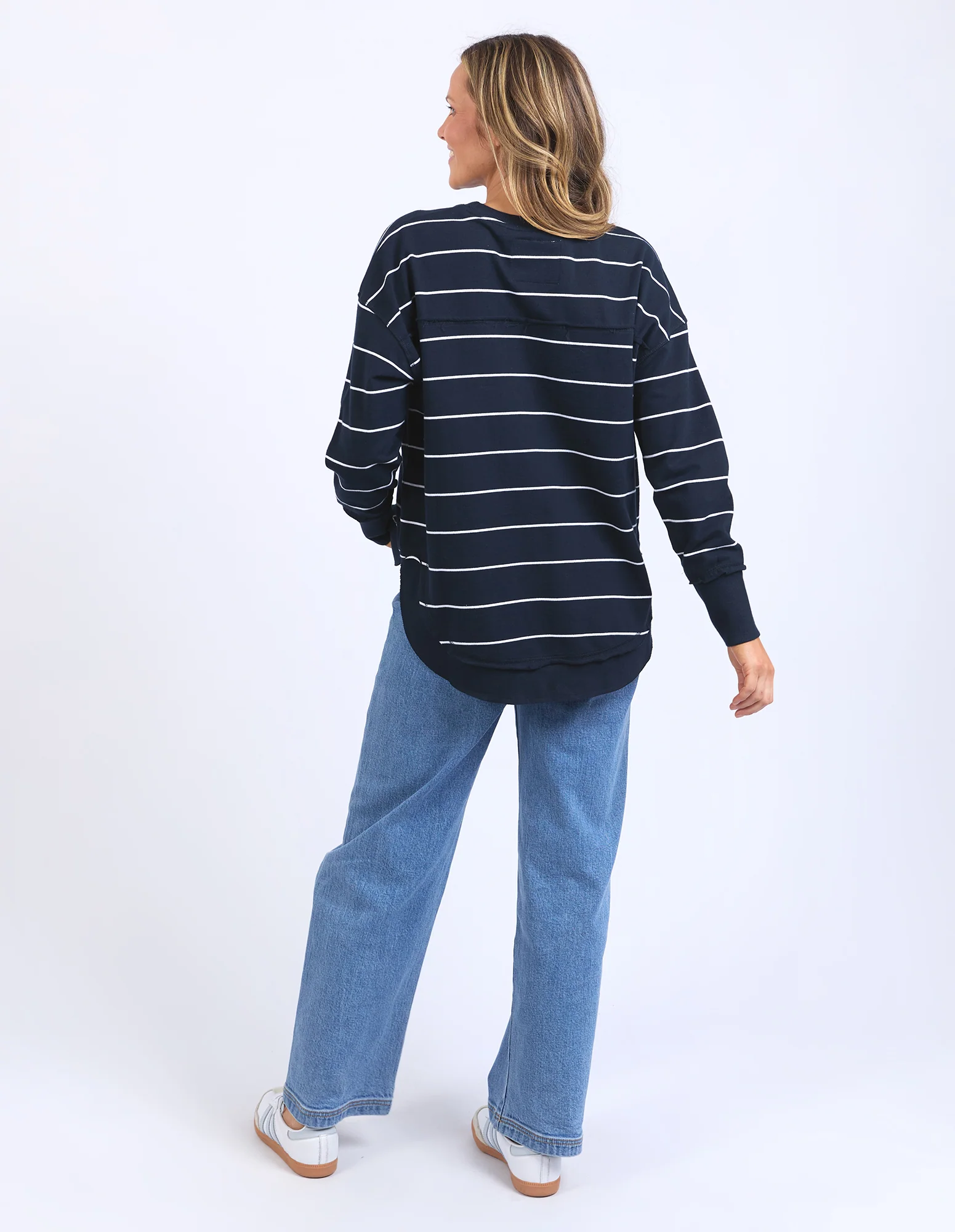 Classic Stripe Simplified Crew Navy/White Stripe - Image 3