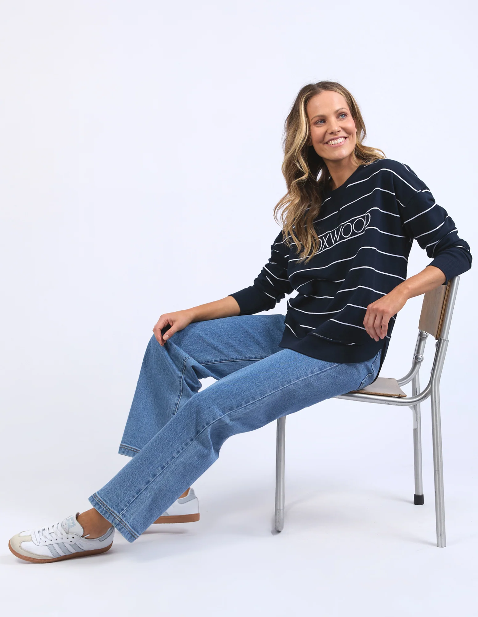 Classic Stripe Simplified Crew Navy/White Stripe - Image 6