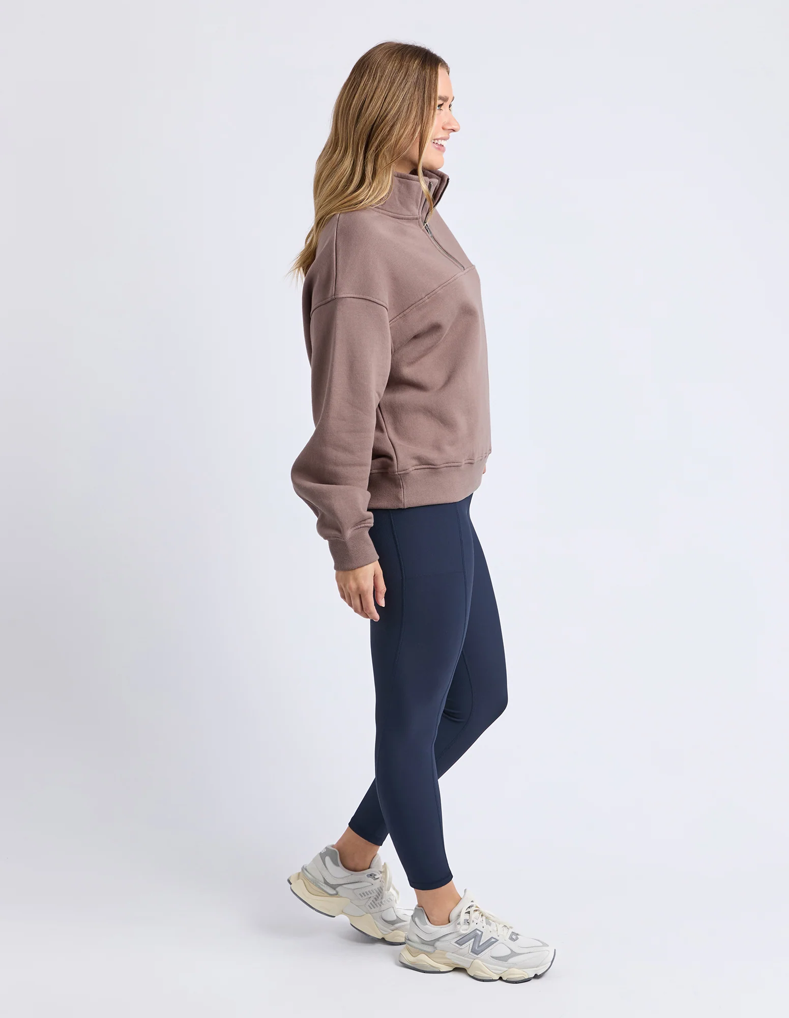 College Zip Crew Mocha - Image 6