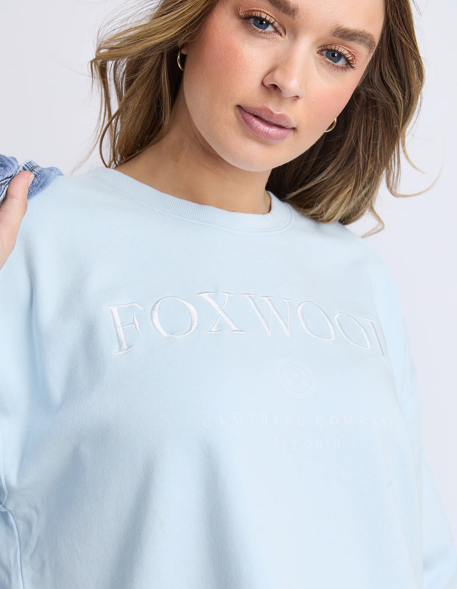 Core Oversized Crew Ice Blue - Image 5