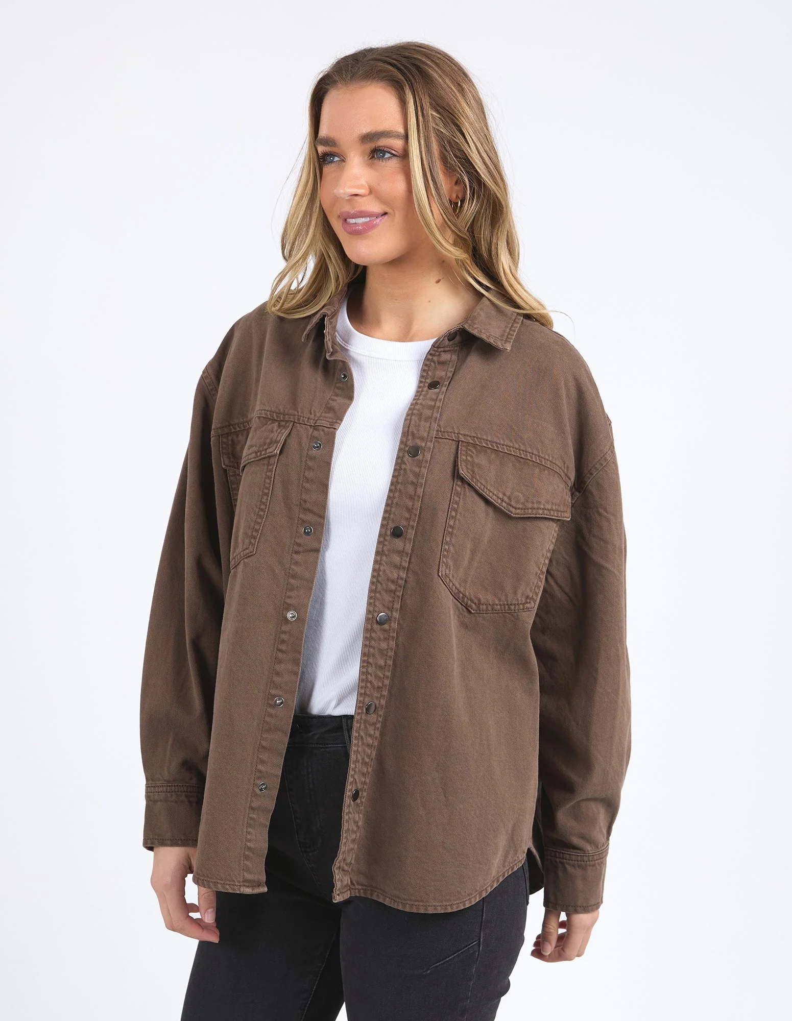 Daisy Overshirt Chocolate - Image 4