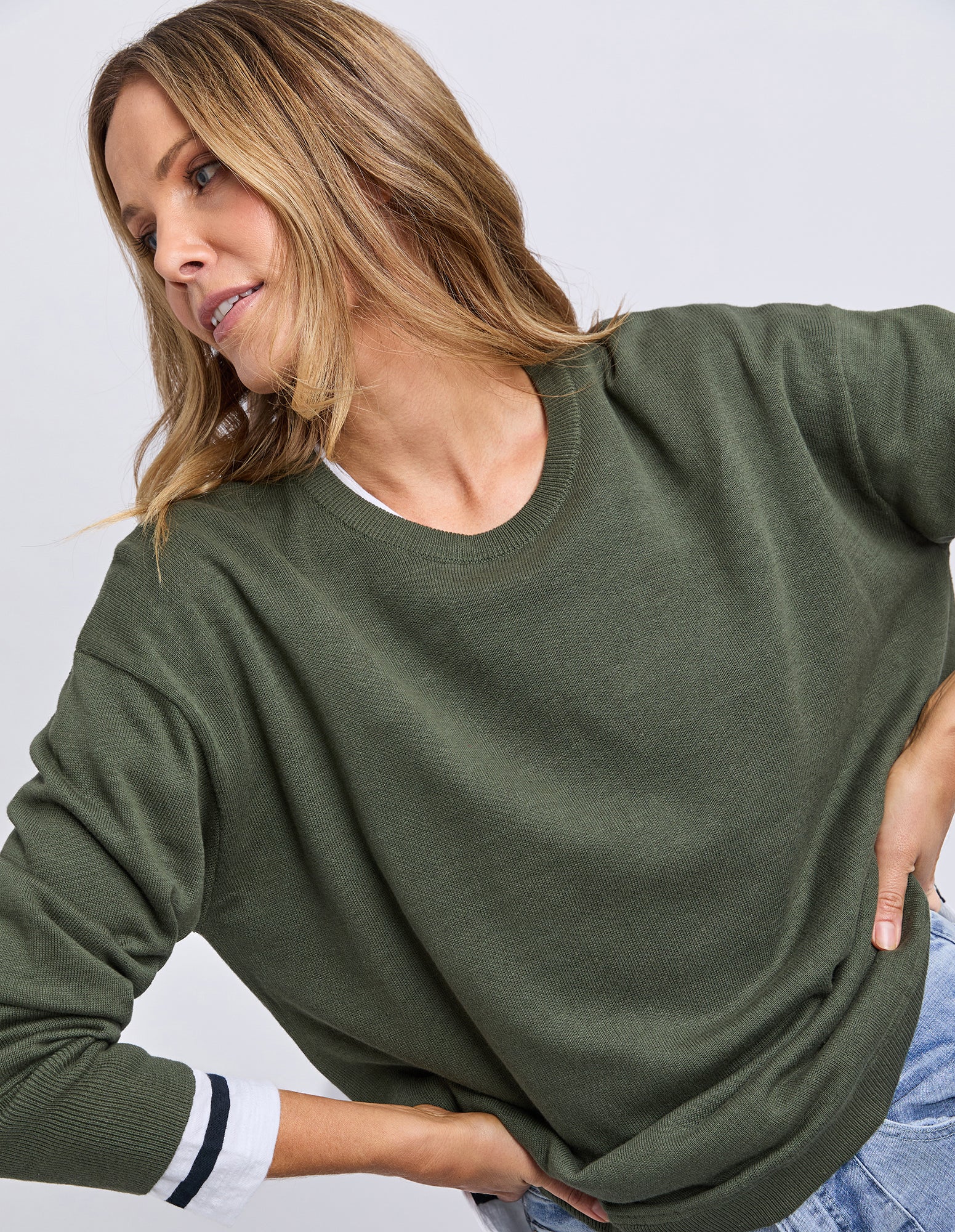 Delilah Knit Khaki - Image 5