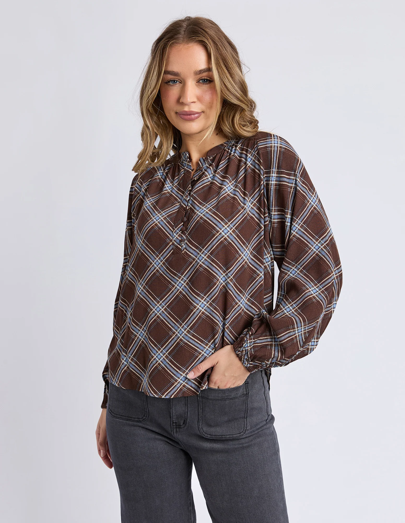 Edison Check Top Chocolate Check