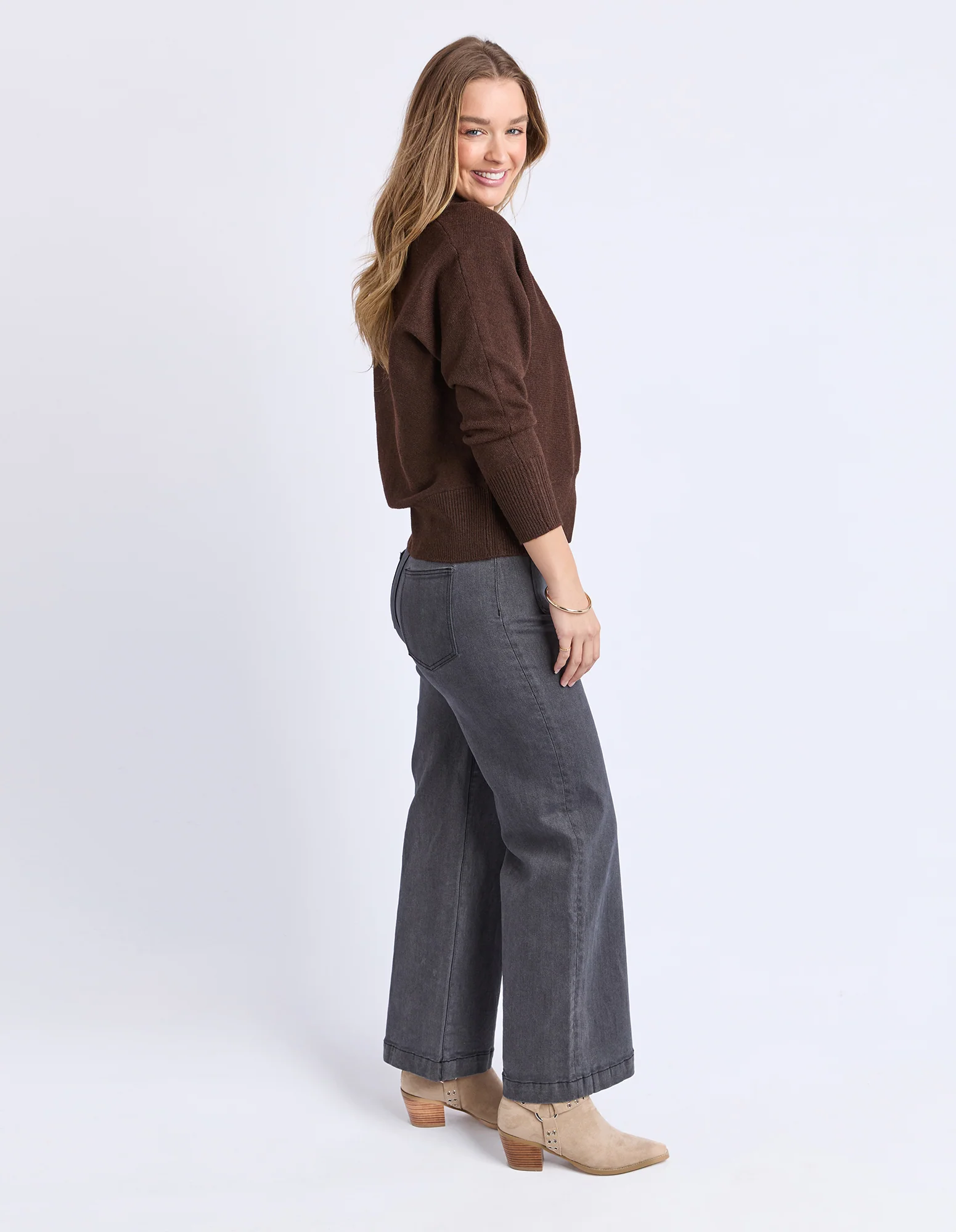 Elea Knit Polo Coffee - Image 7