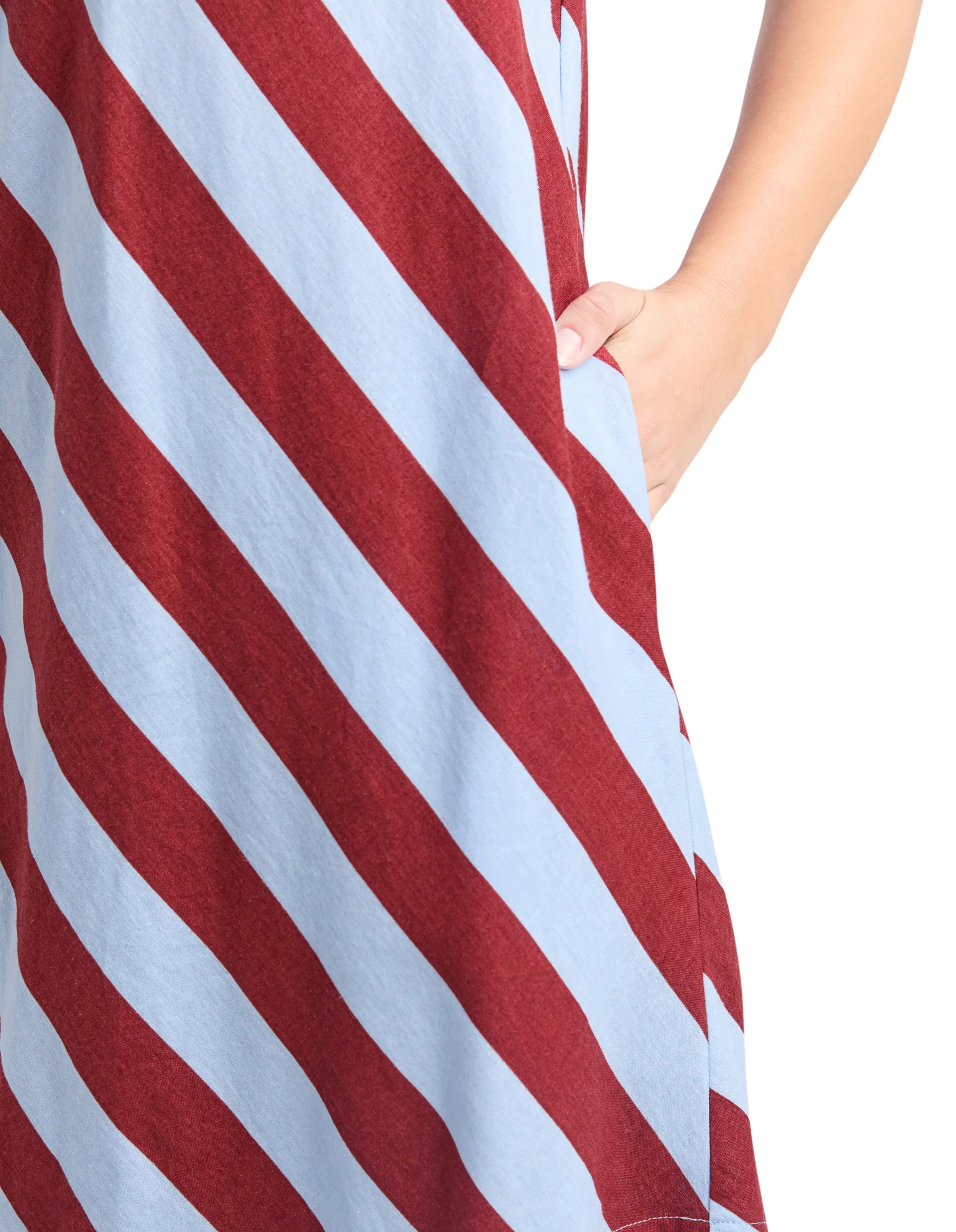 Esmarie Stripe Dress Russet Brn /Ceru Str - Image 6