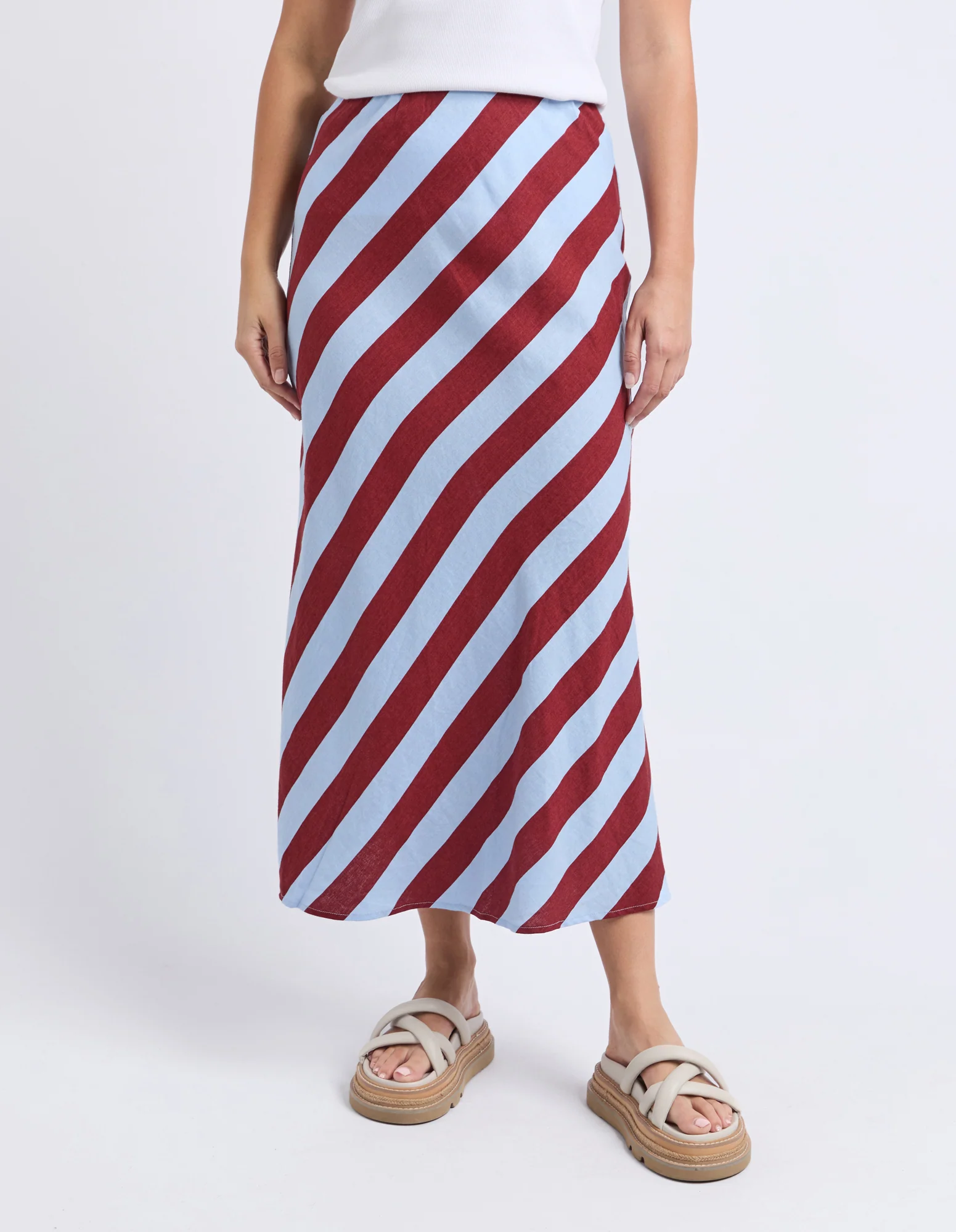 Esmarie Stripe Skirt Russet Brn /Ceru Str - Image 2