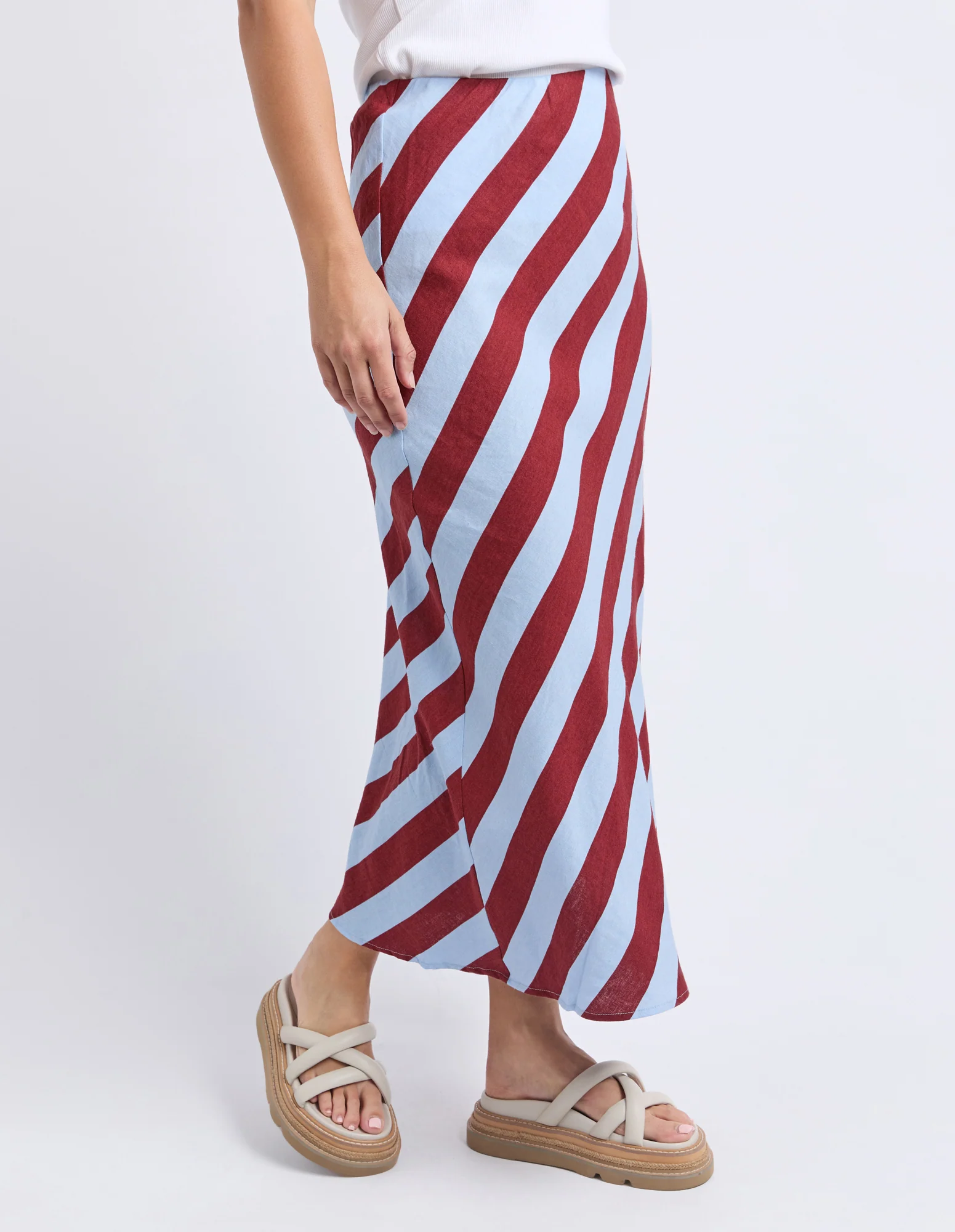 Esmarie Stripe Skirt Russet Brn /Ceru Str - Image 5