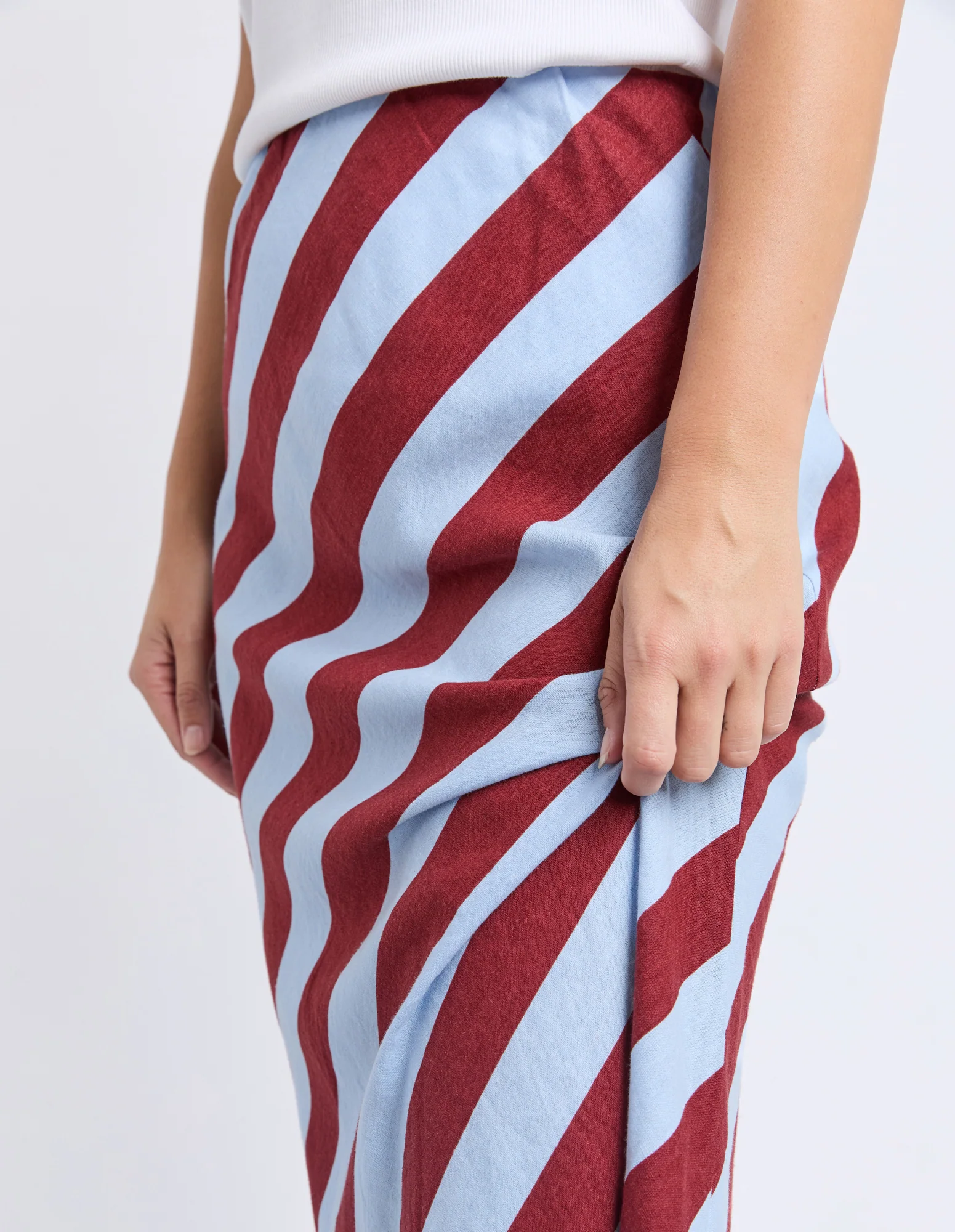 Esmarie Stripe Skirt Russet Brn /Ceru Str - Image 6