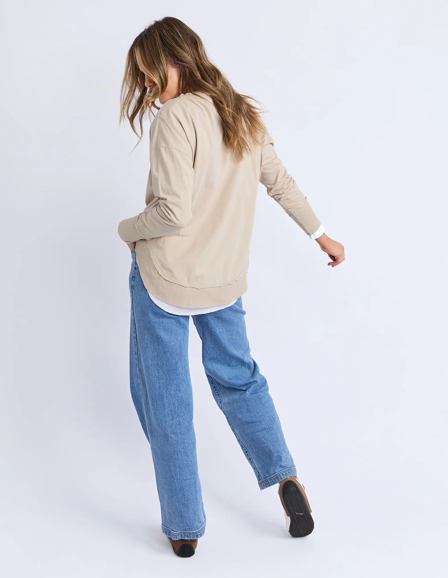 Farrah Long Sleeve Oatmeal - Image 3