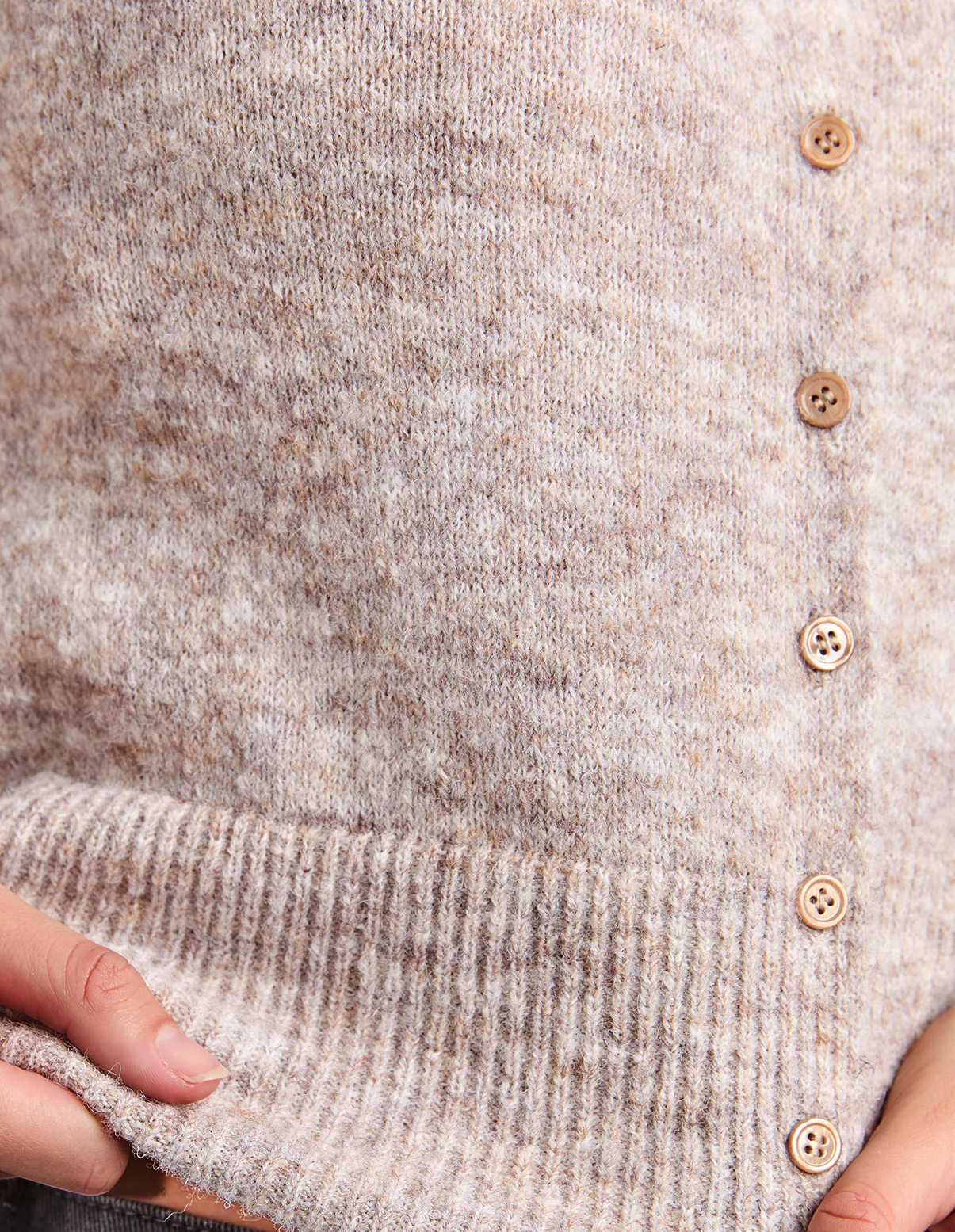 Fernie Button Knit Oatmeal - Image 6