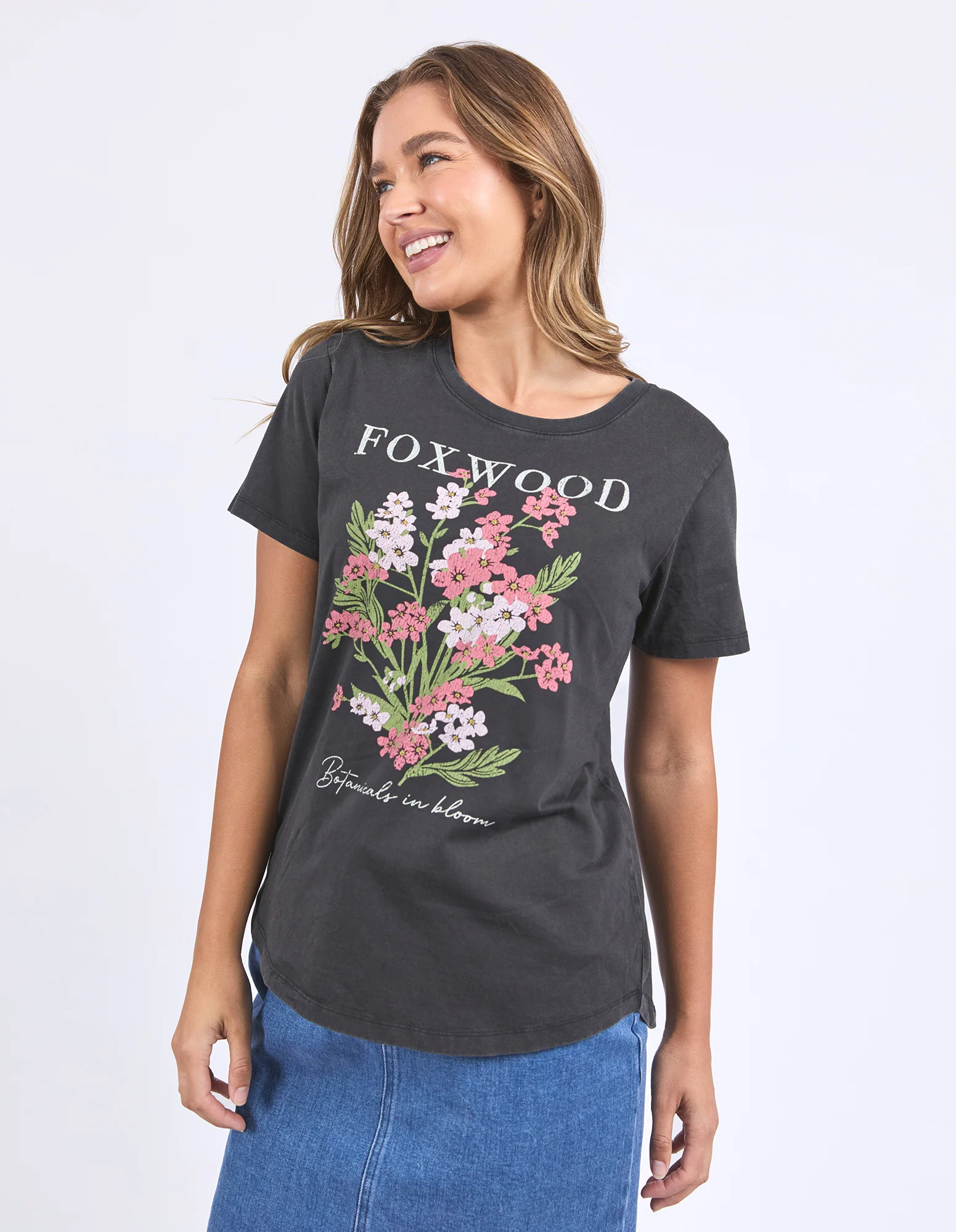 Flowers Tee Washed Black - Image 4