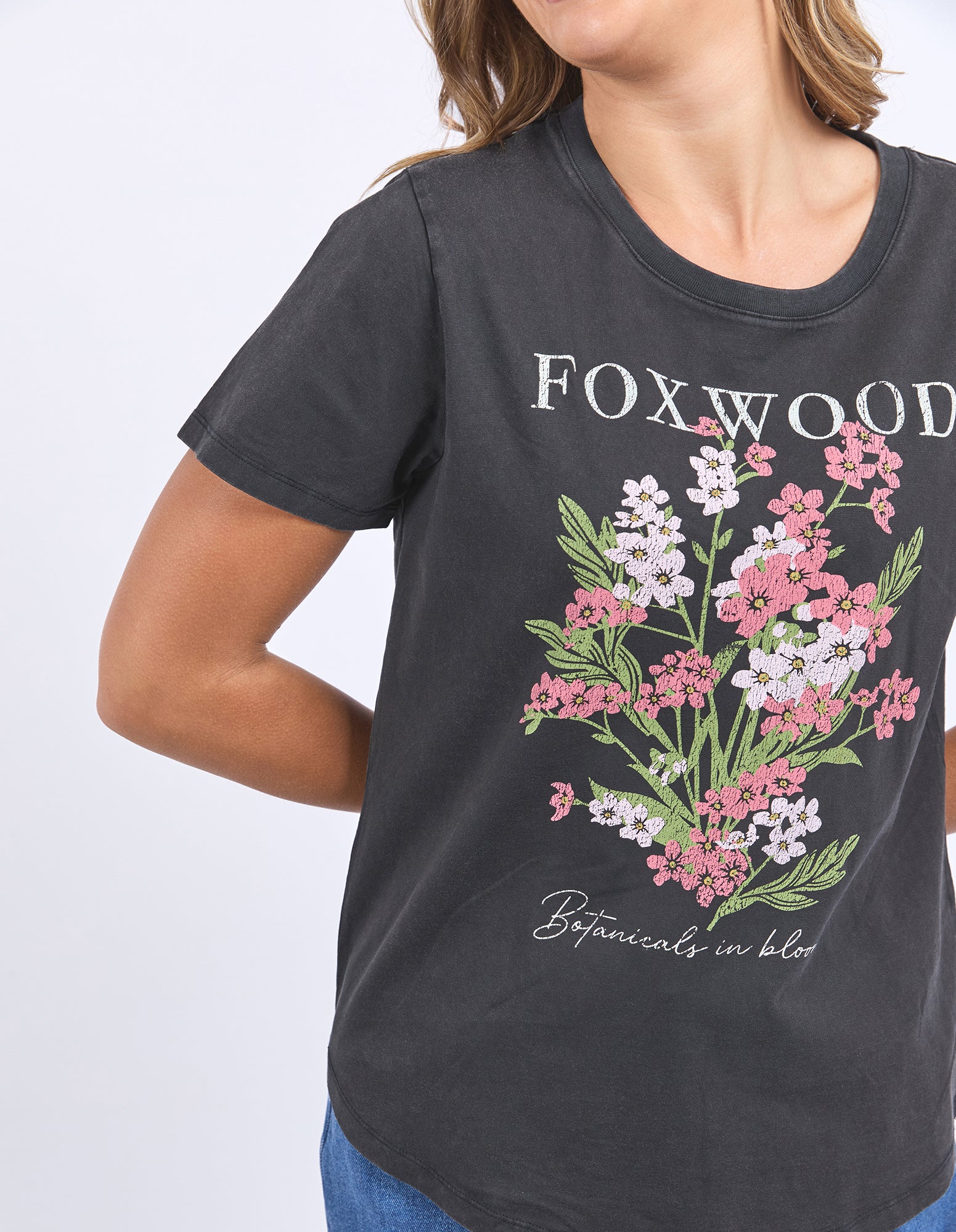 Flowers Tee Washed Black - Image 5