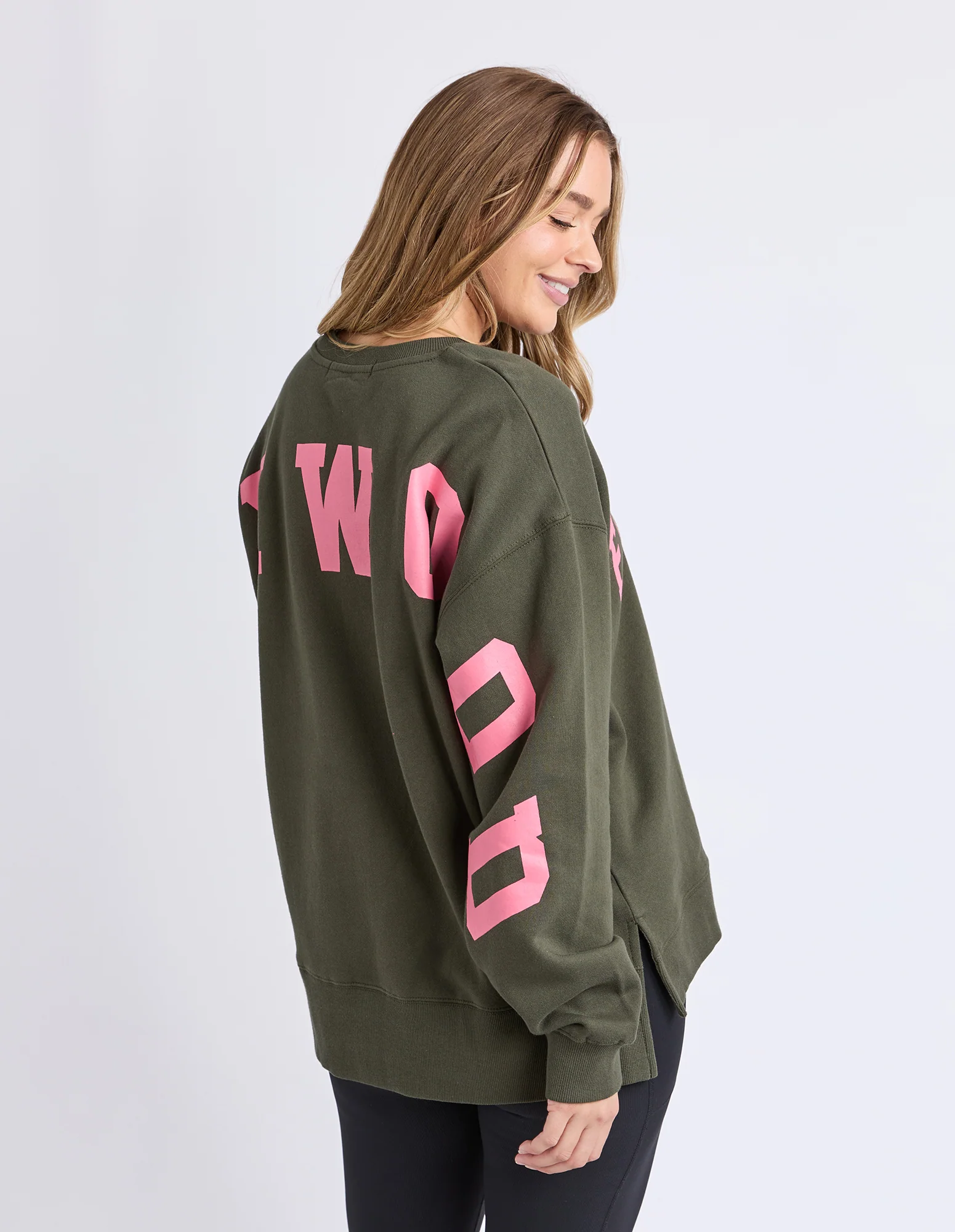 Interval Crew Dark Khaki & Coral - Image 3
