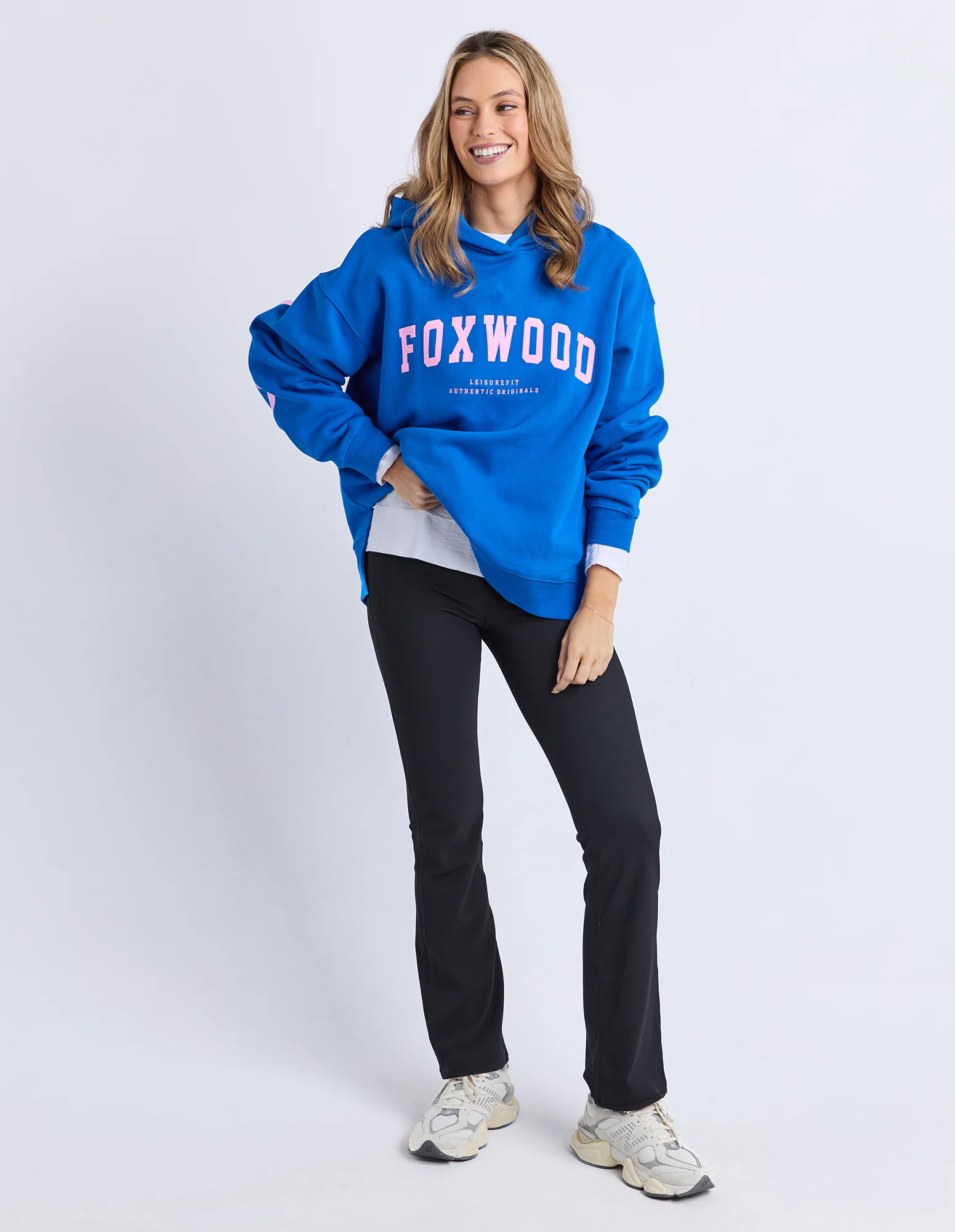 Interval Hoodie Cobalt/Neon Pink - Image 2
