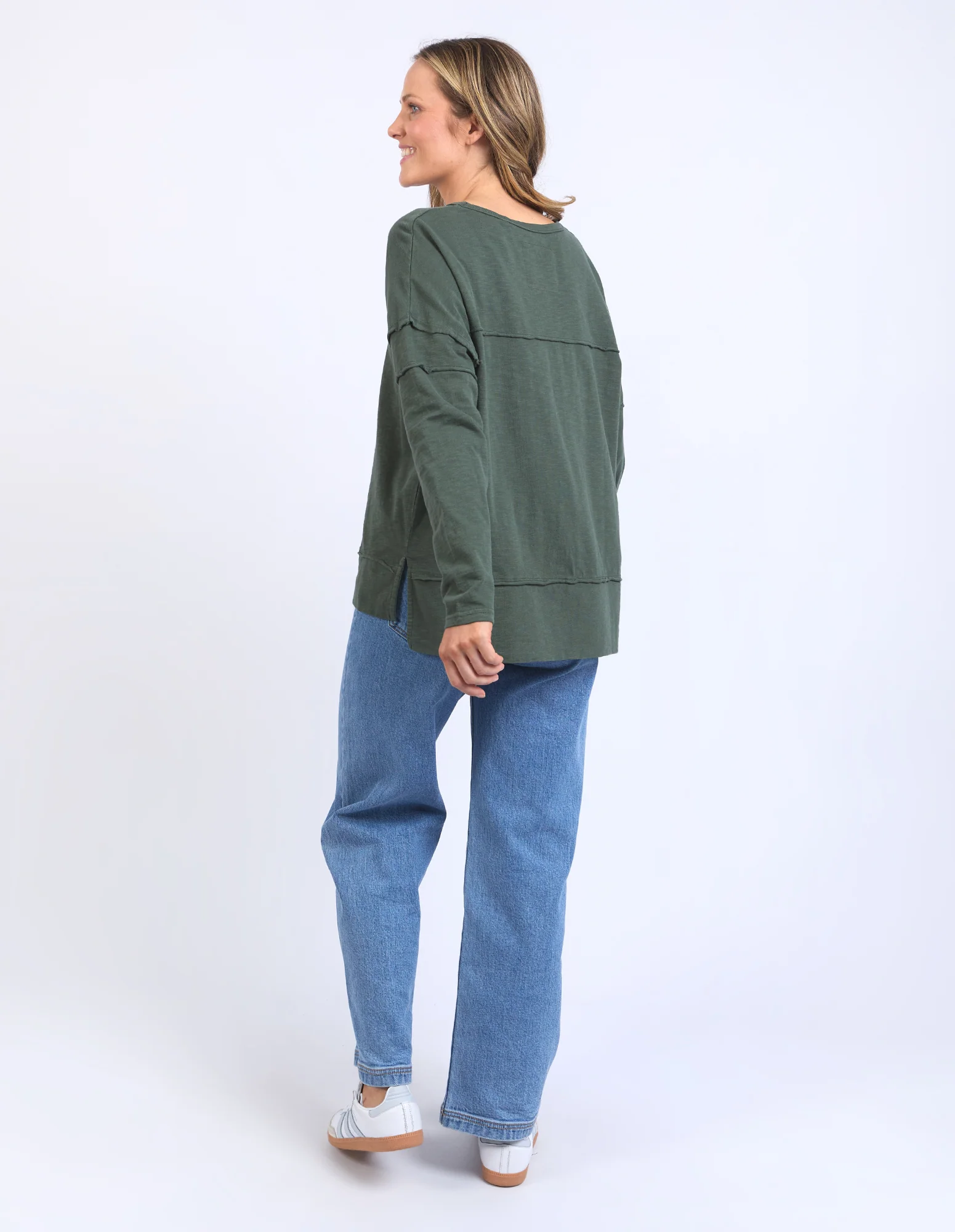 Jayne Throw On Top Khaki - Image 3