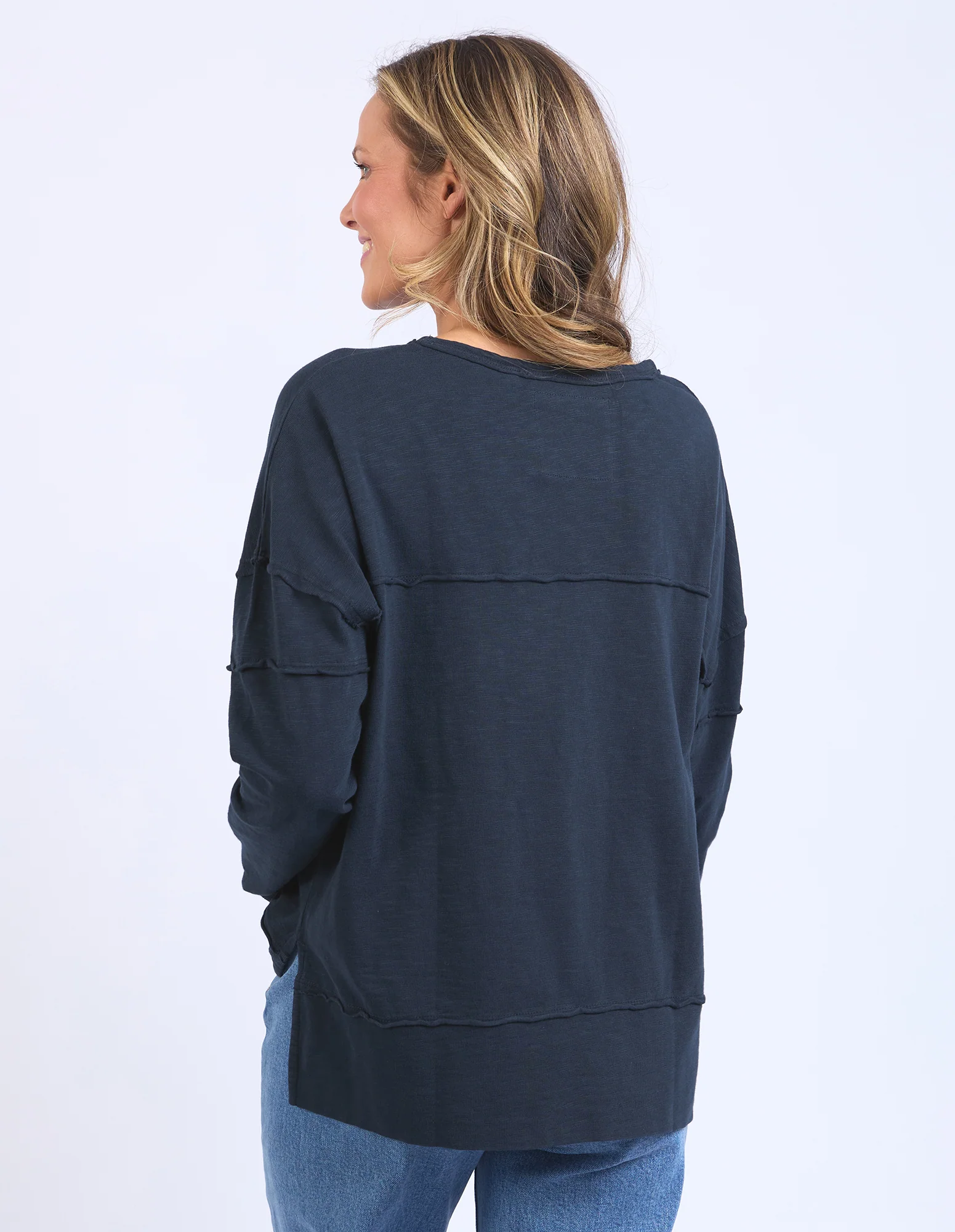 Jayne Throw On Top Navy - Image 3
