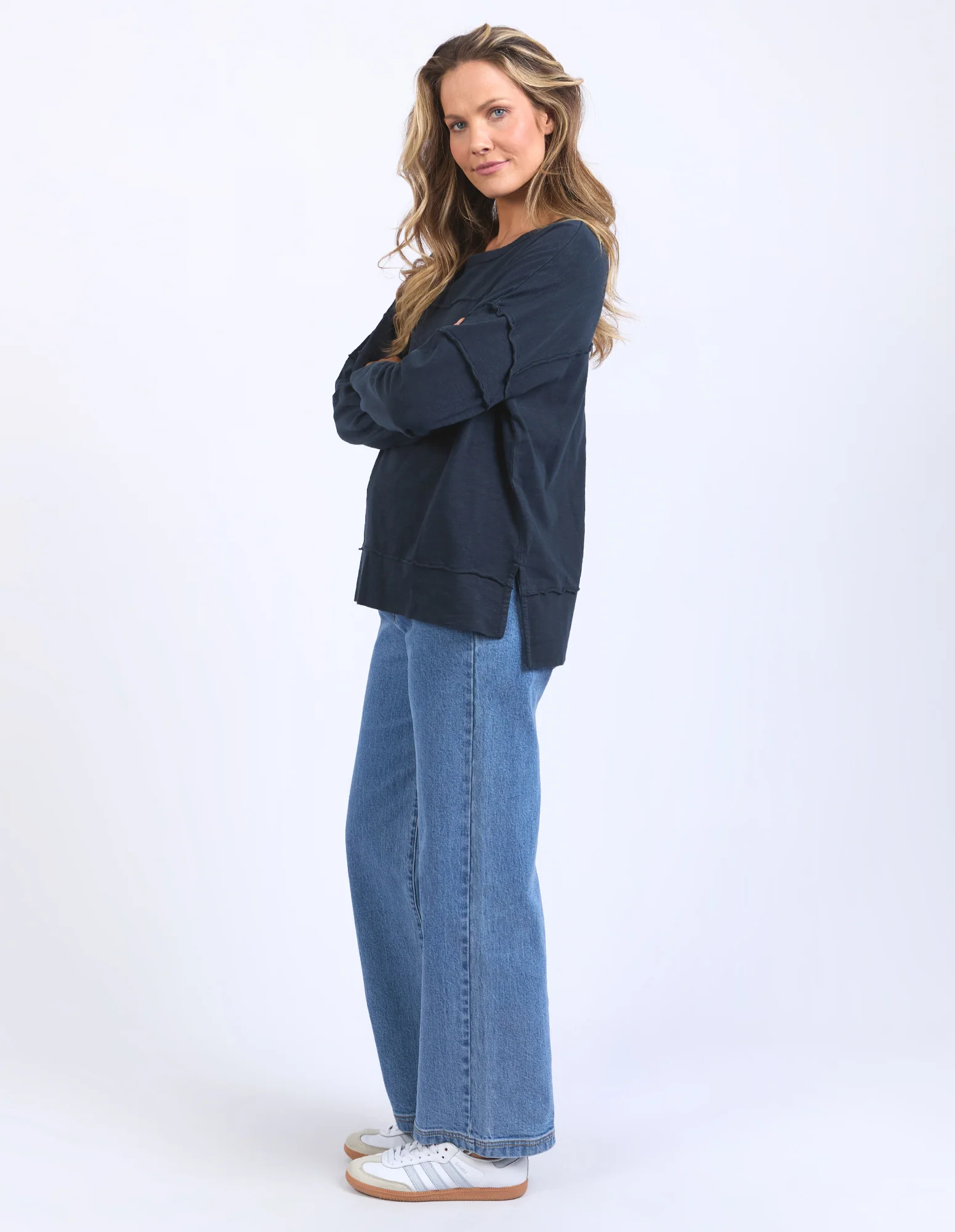 Jayne Throw On Top Navy - Image 6