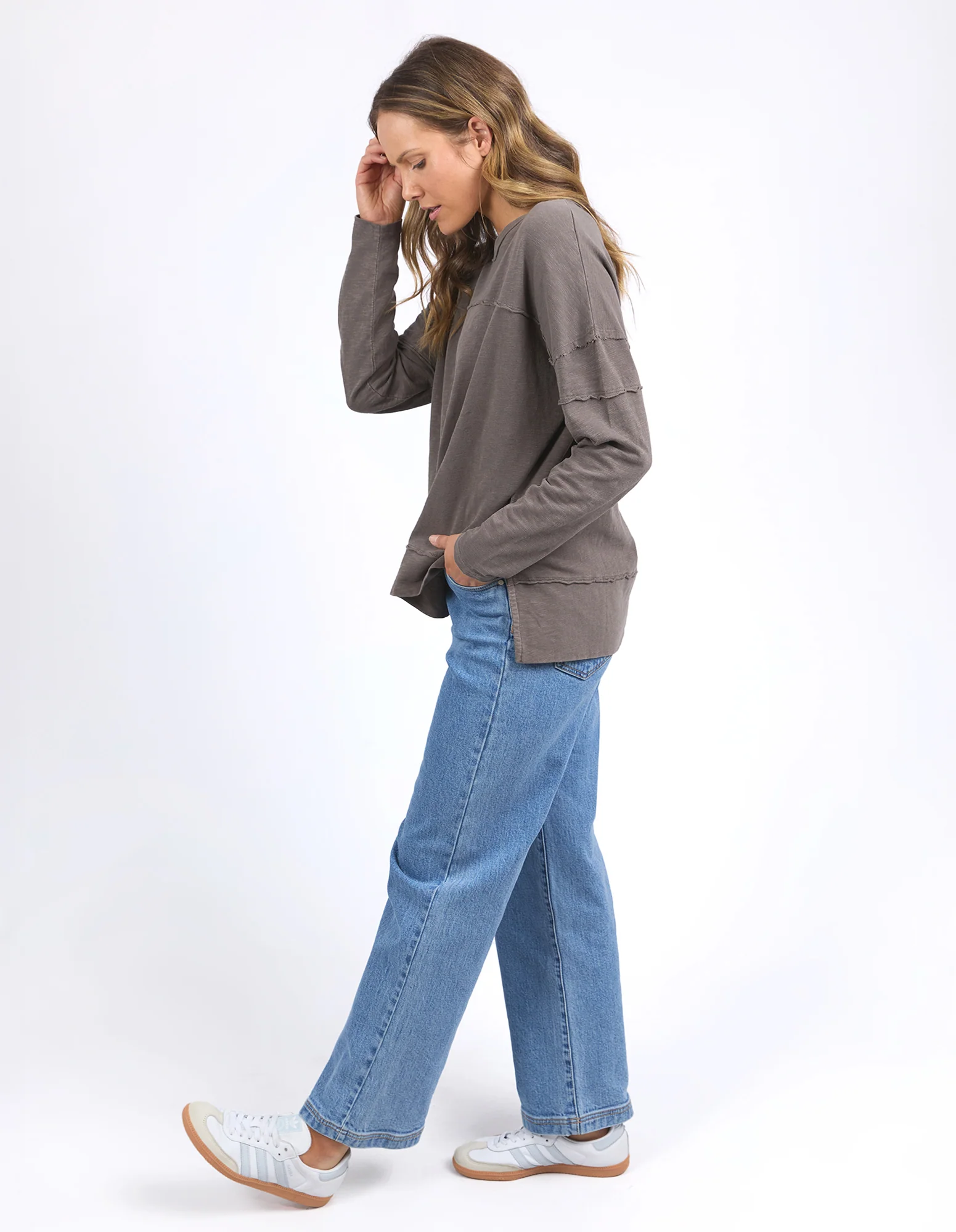 Jayne Throw On Top Stone Grey - Image 6