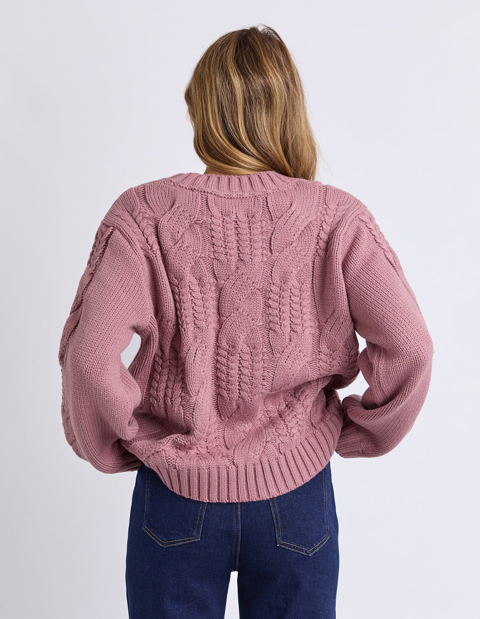 Josie Crew Knit Dusty Rose - Image 4