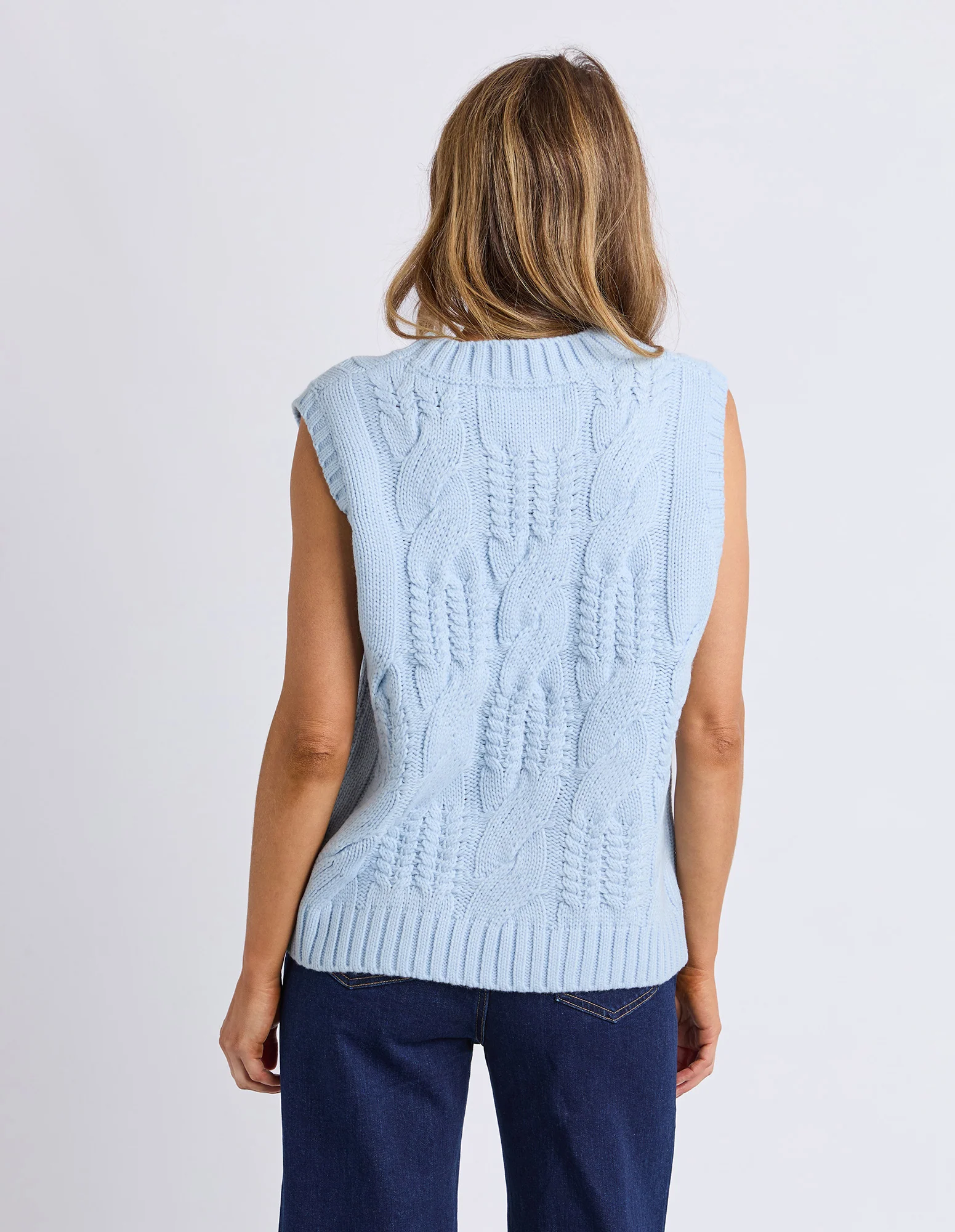 Josie Knit Top Ice Blue - Image 3