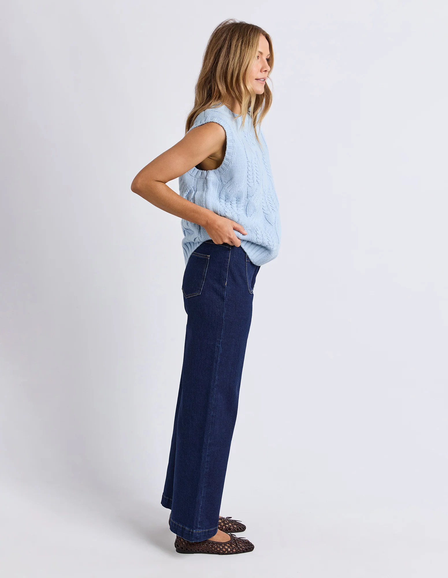 Josie Knit Top Ice Blue - Image 6