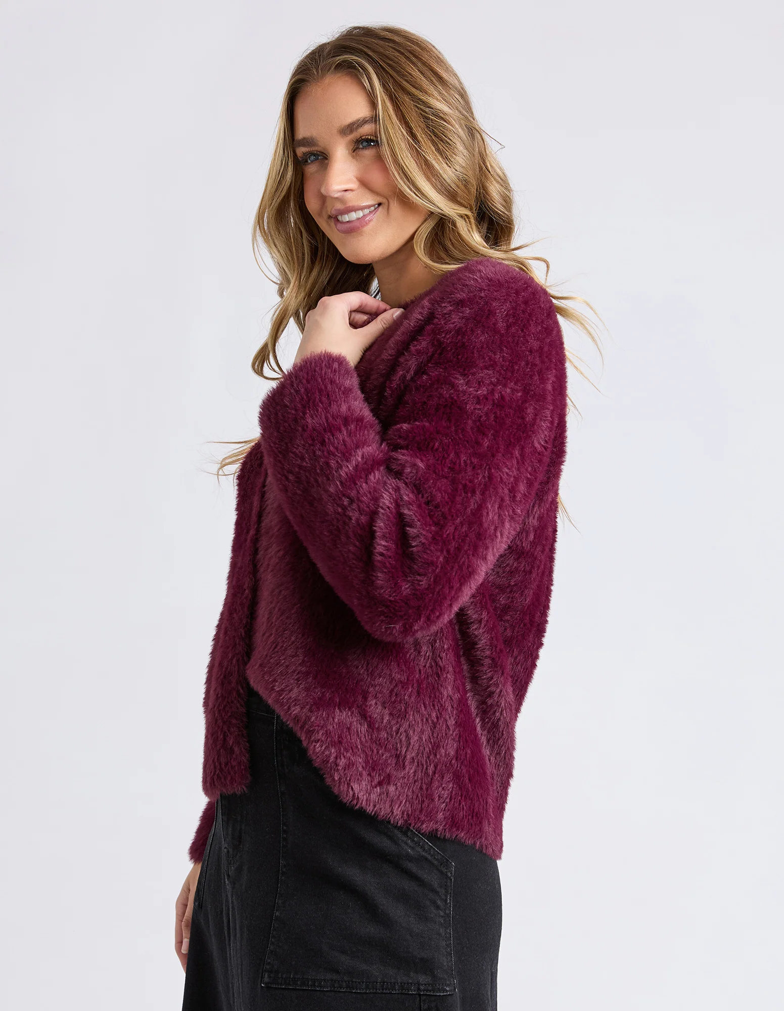 Kenny Button Cardi Windsor Wine - Image 5