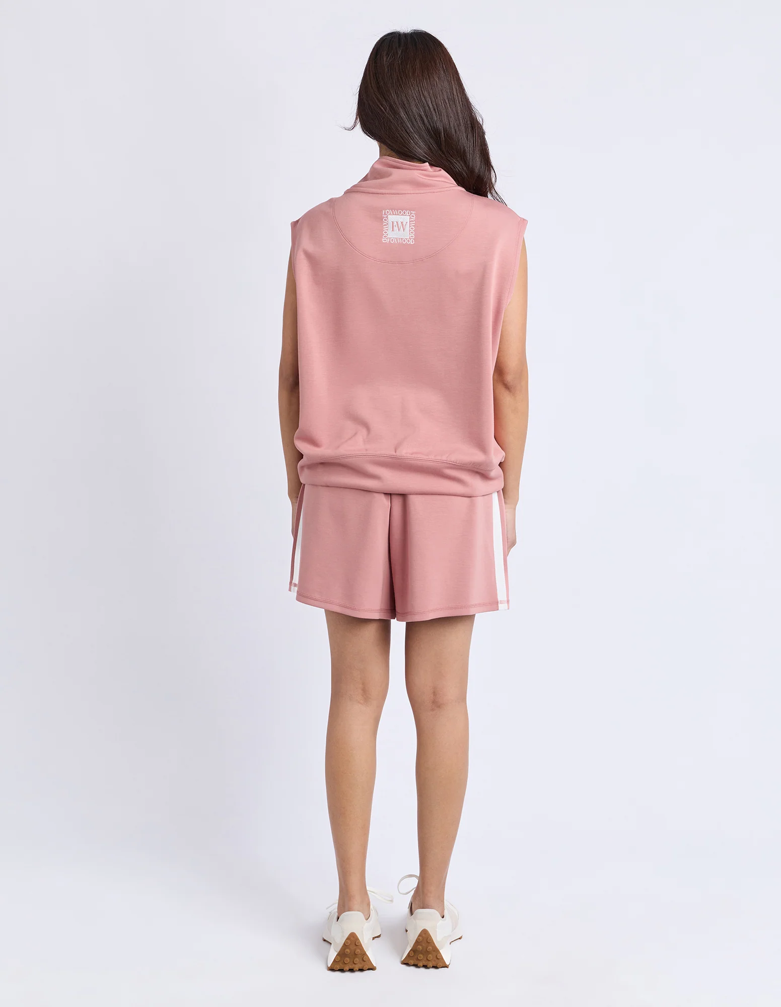 Layla Zip Vest Dusty Rose - Image 3