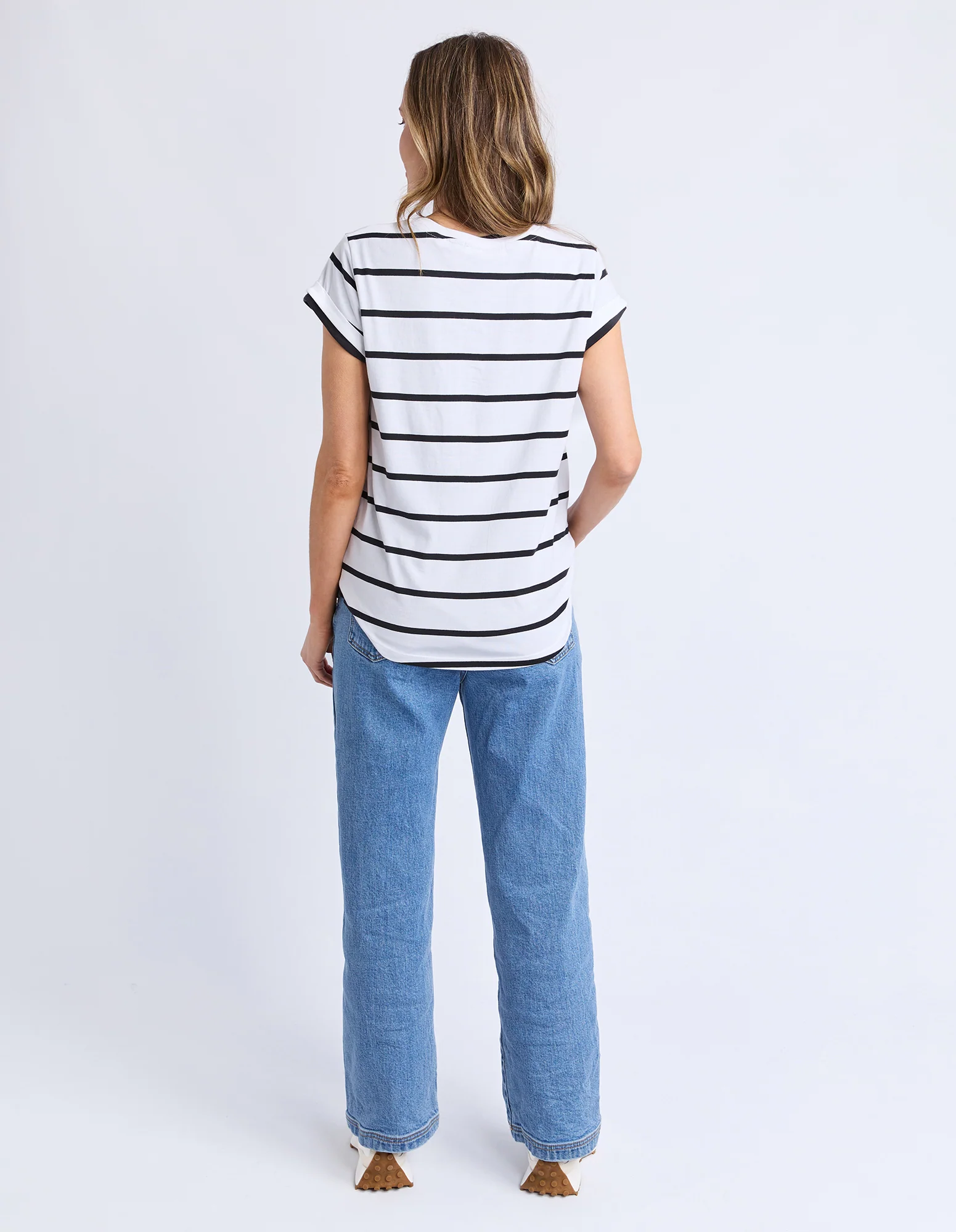 Manly Tee Black & White Stripe - Image 3