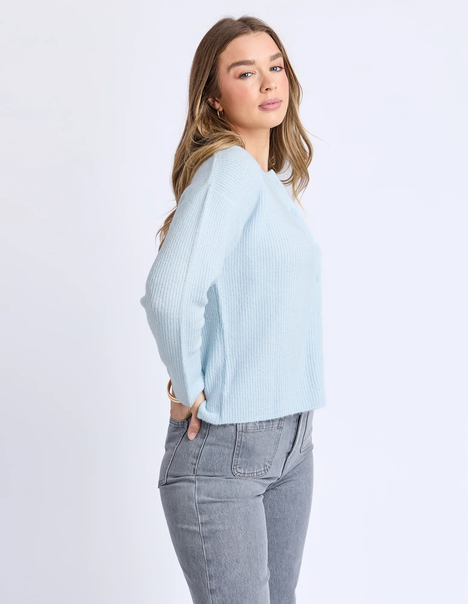 Murphy Knit Cardi Ice Blue - Image 4