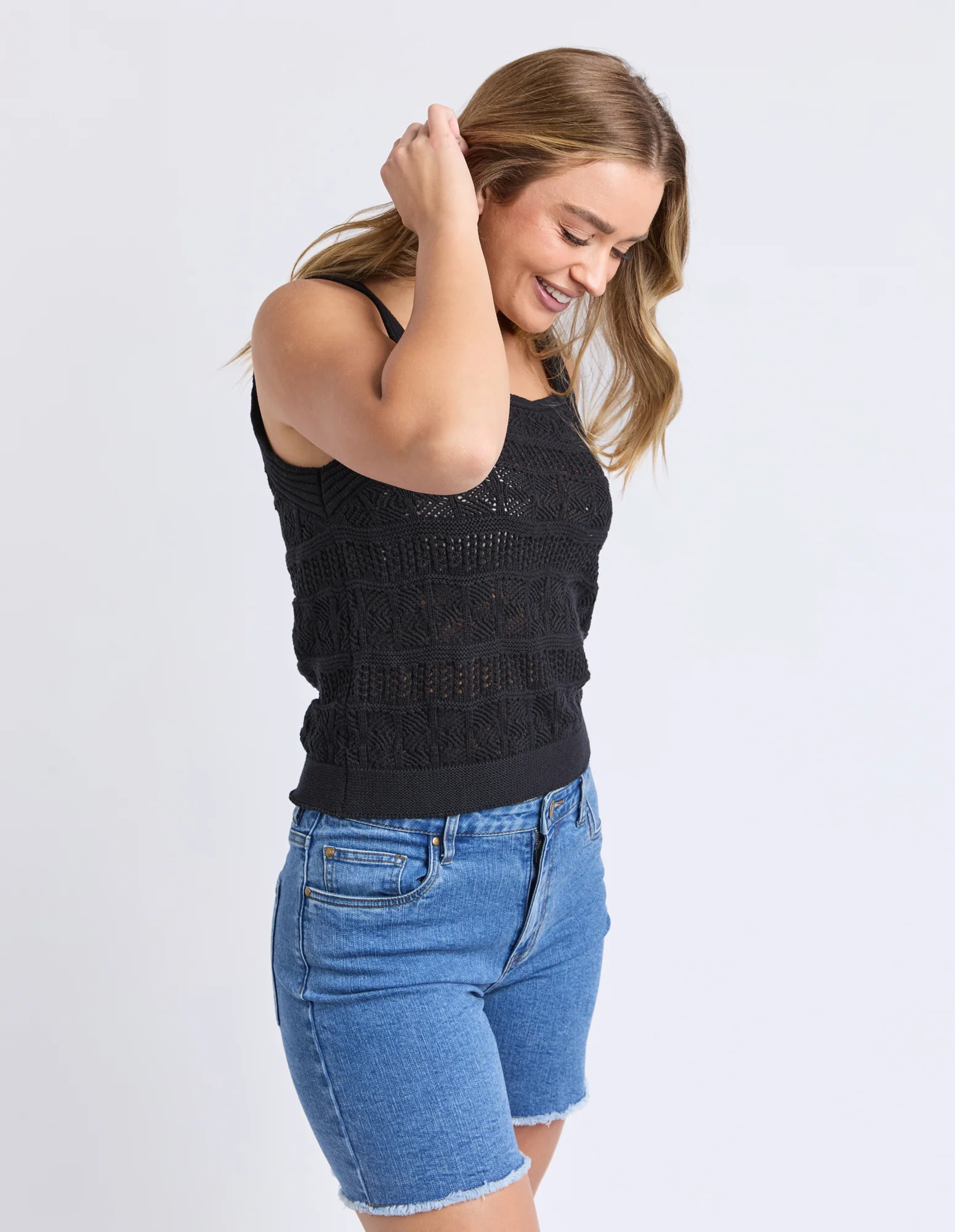 Polperro Knit Top Black - Image 4