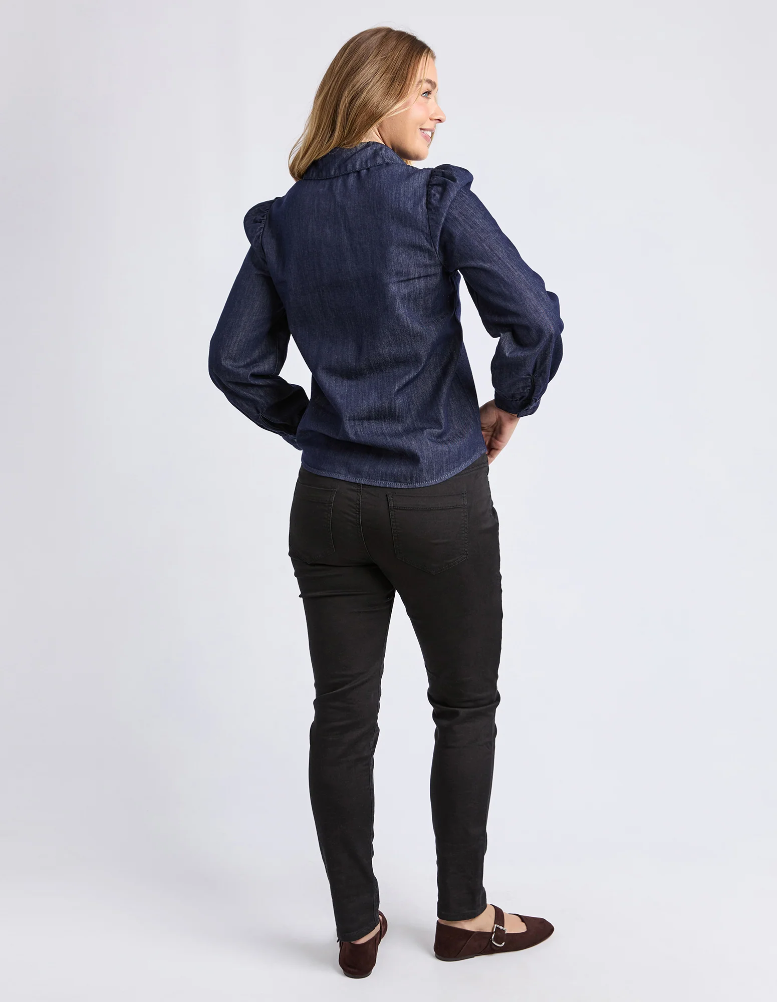 Poppy Shirt Indigo - Image 3