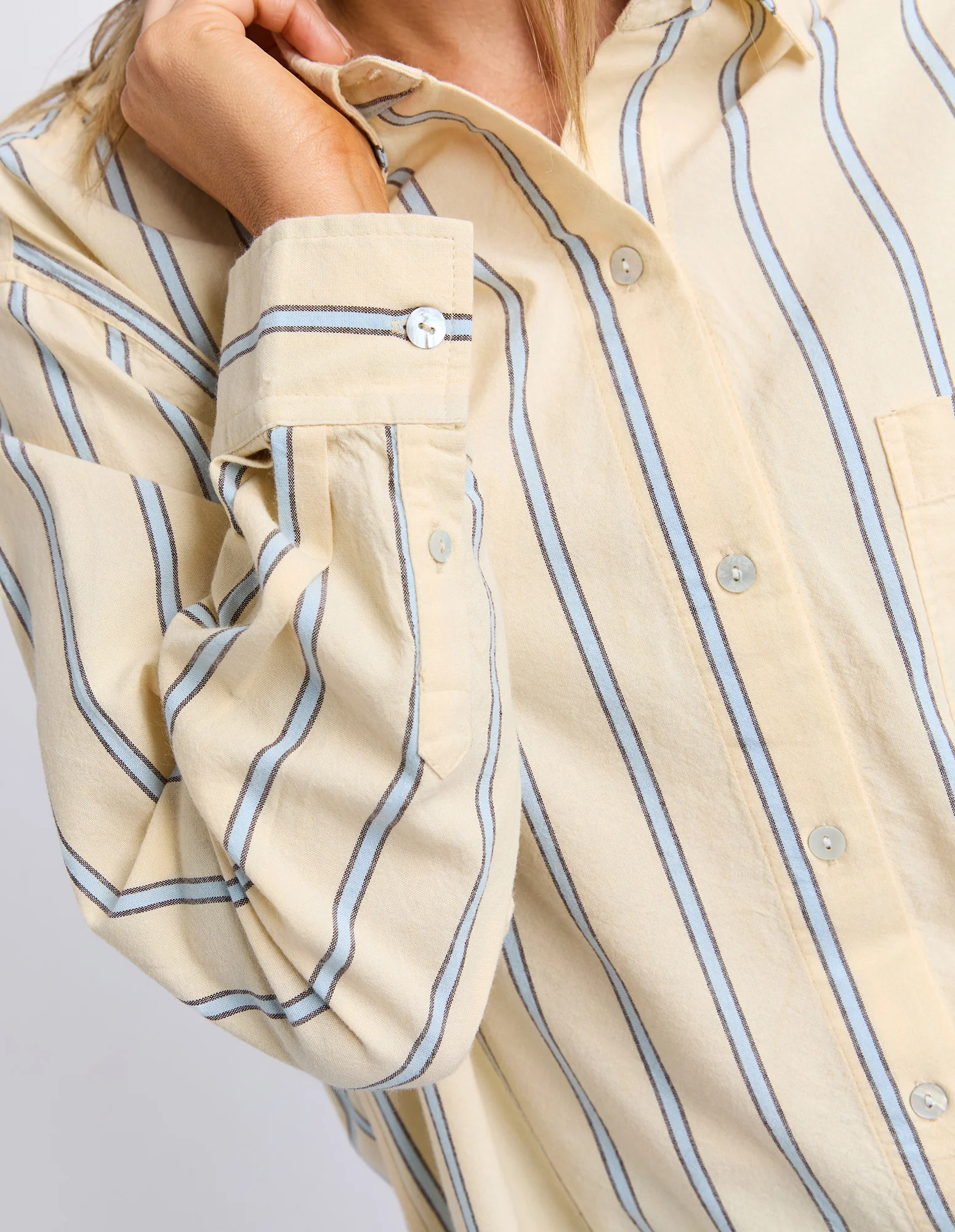 Sadie Shirt Lemon/Pblu/Coff Str - Image 6