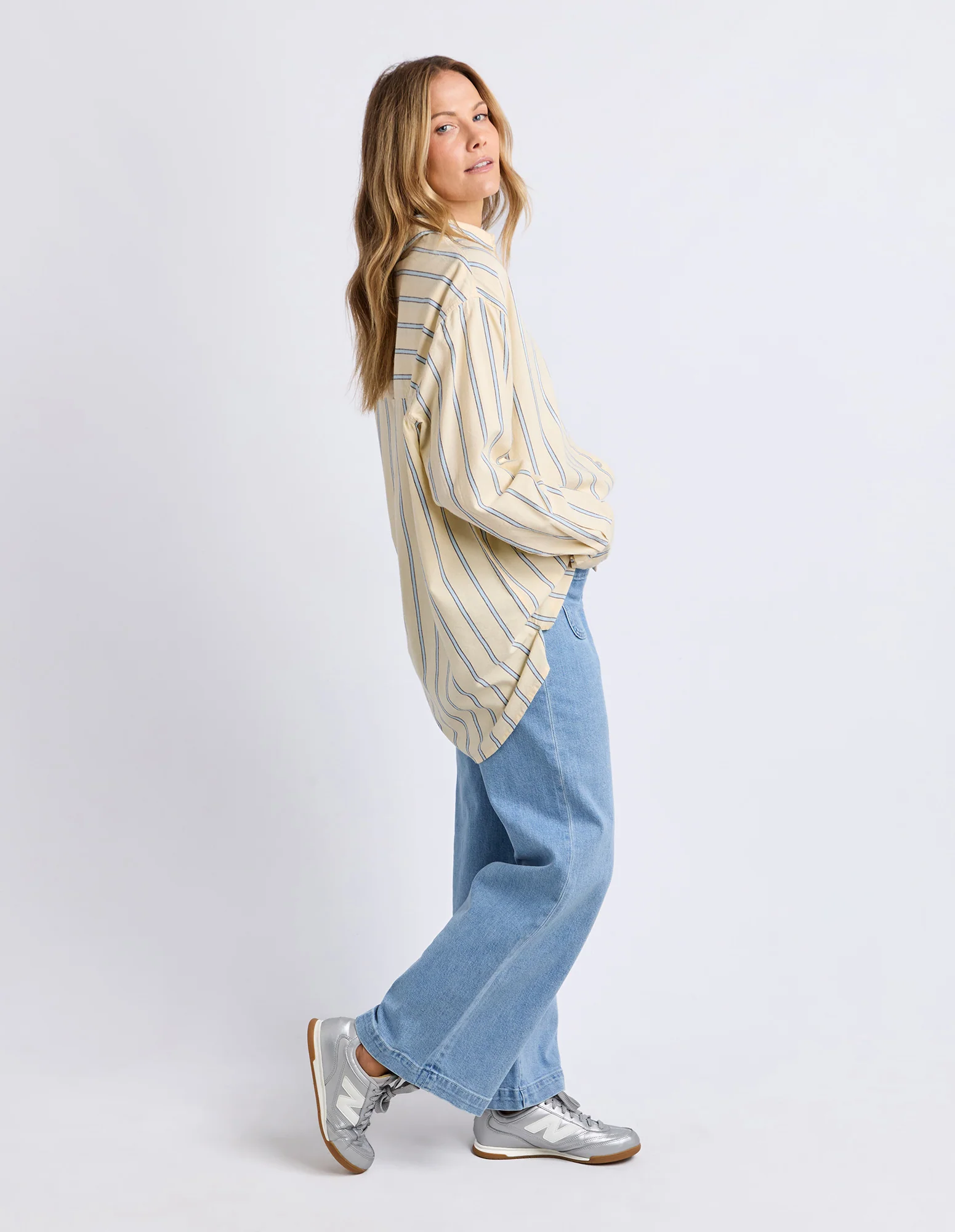 Sadie Shirt Lemon/Pblu/Coff Str - Image 7