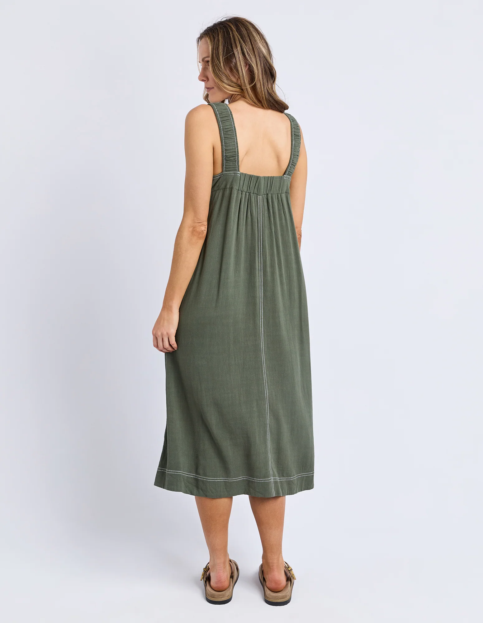 Sage Dress Khaki - Image 3