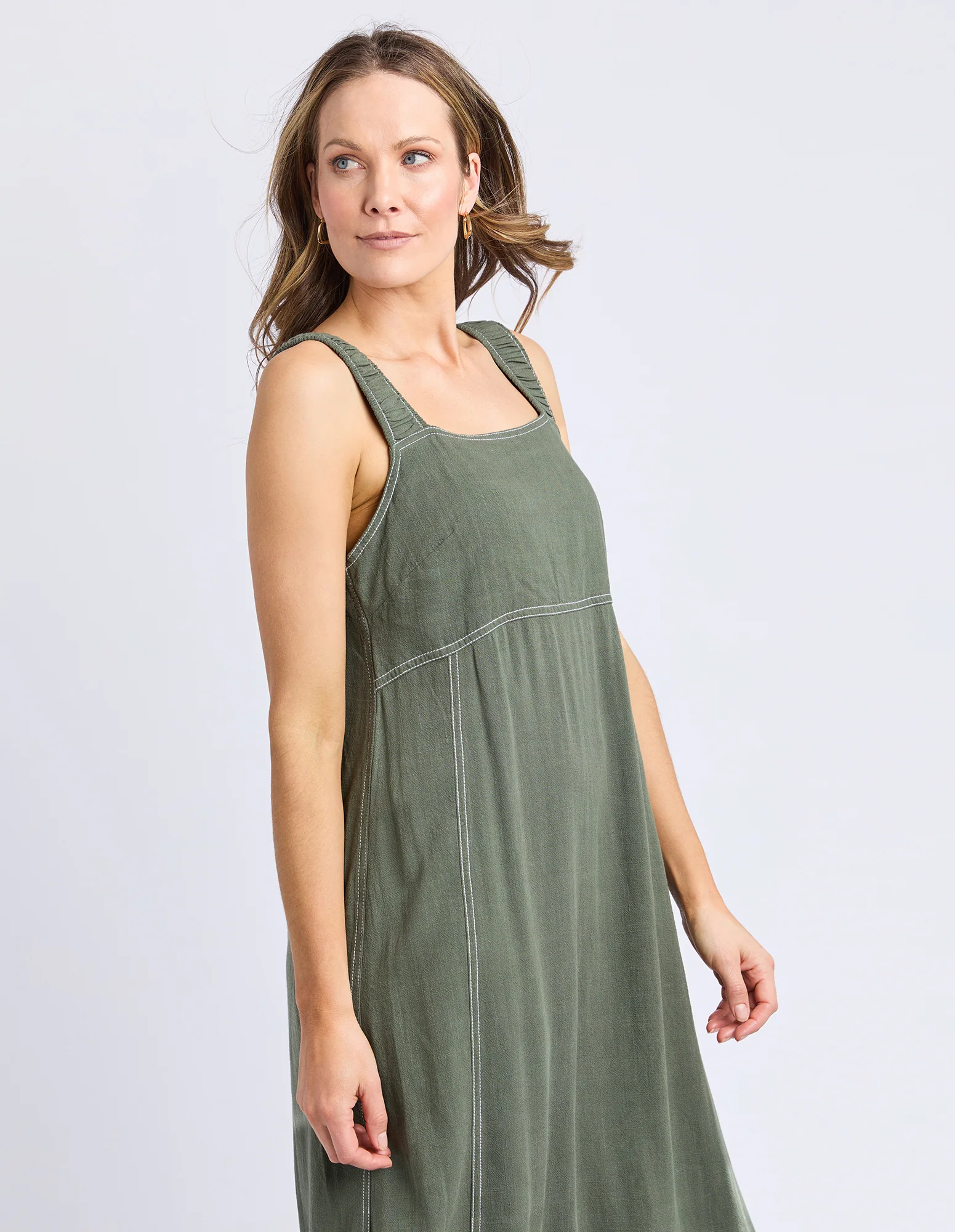 Sage Dress Khaki - Image 4