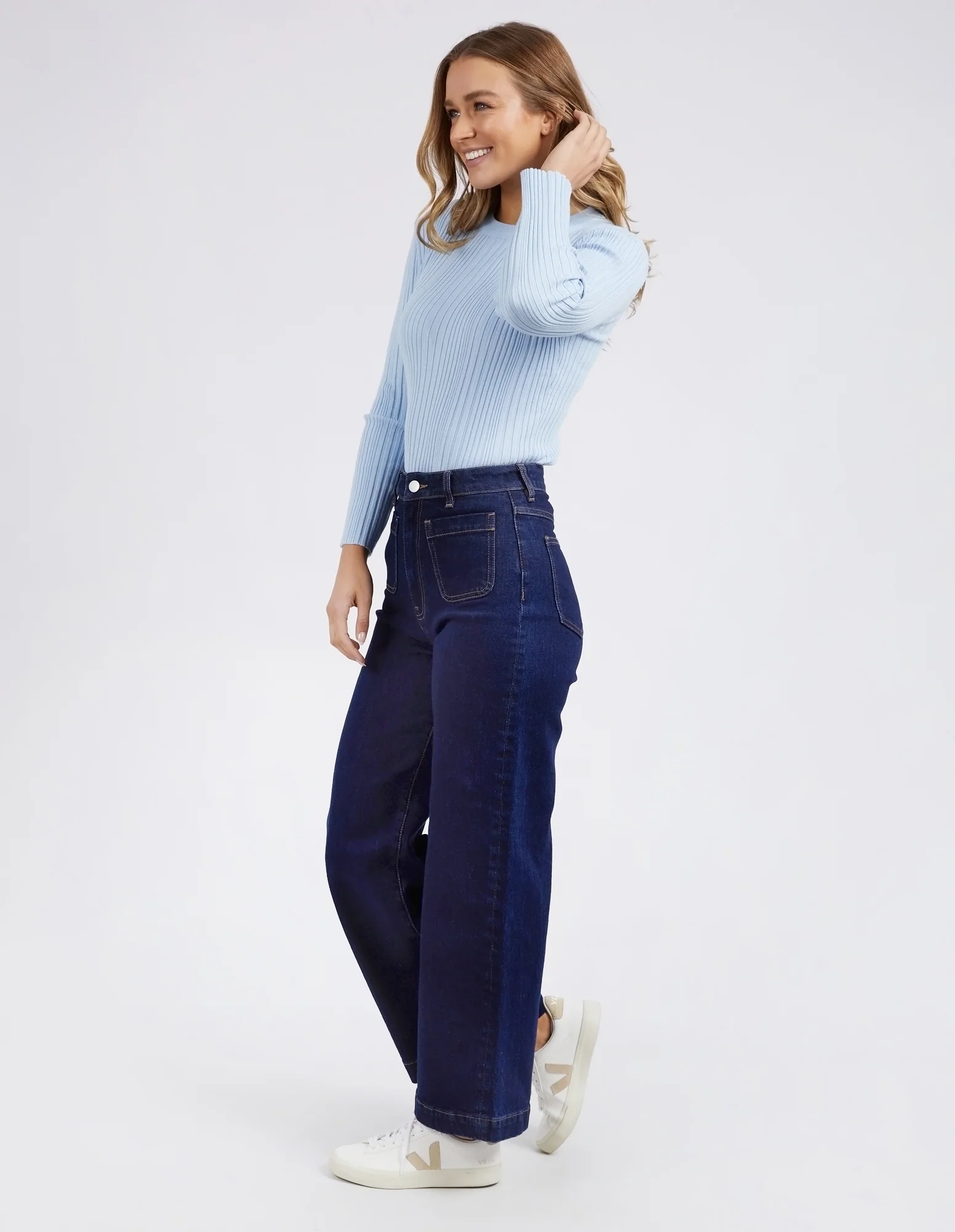 Sarah Wide Leg Jean Indigo Denim - Image 6
