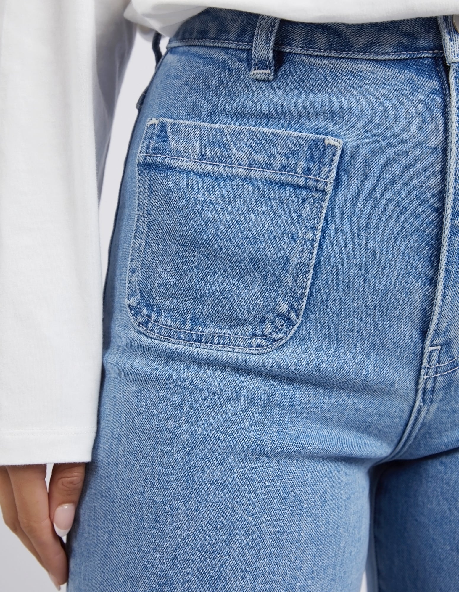 Sarah Wide Leg Jean Light Blue - Image 5