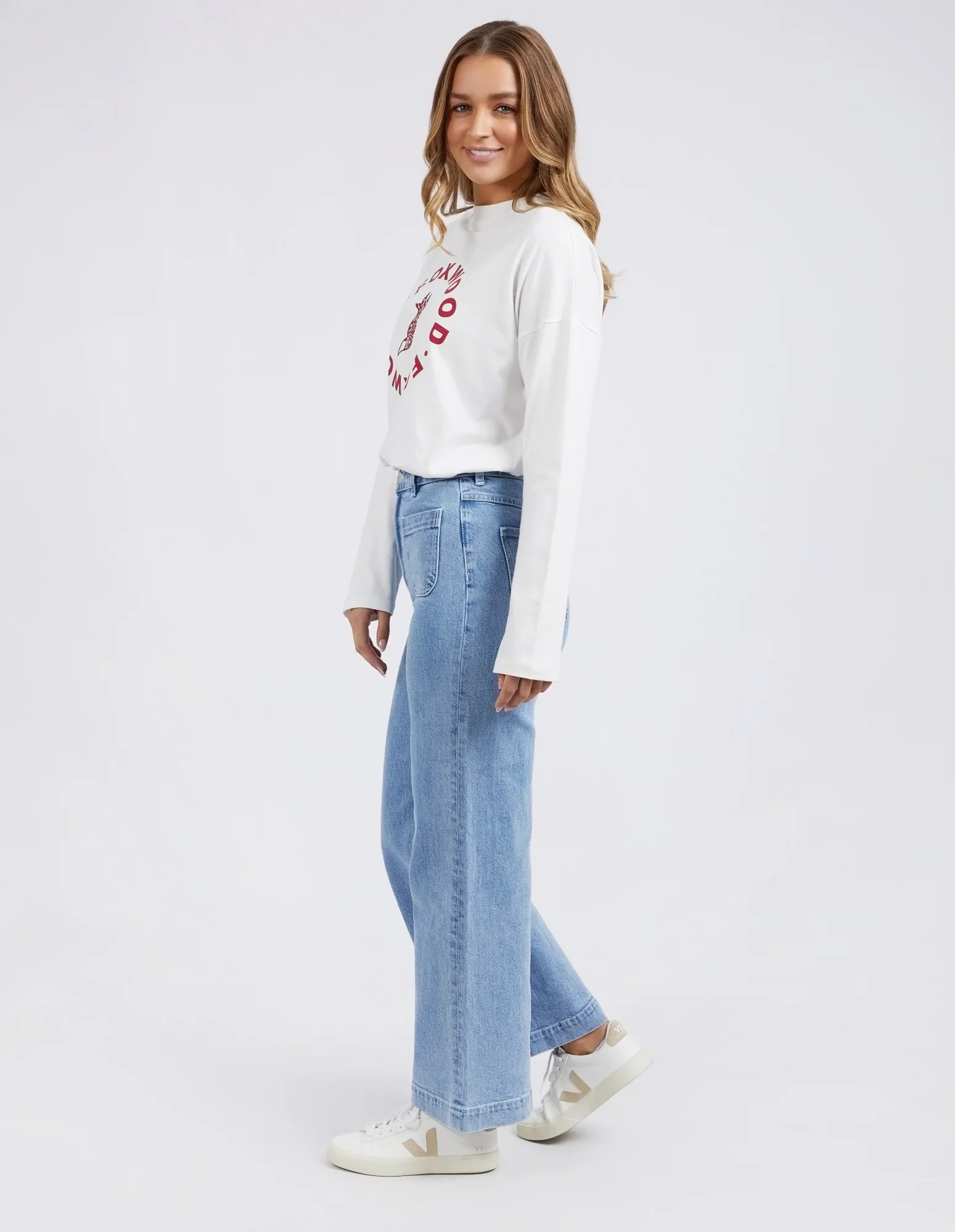Sarah Wide Leg Jean Light Blue - Image 6