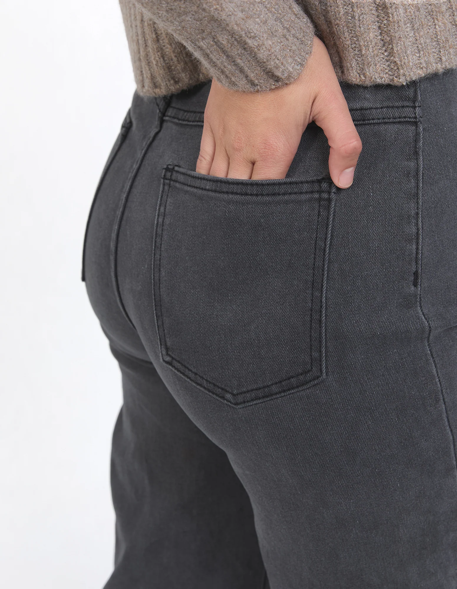 Sarah Wide Leg Jean Washed Black - Image 5
