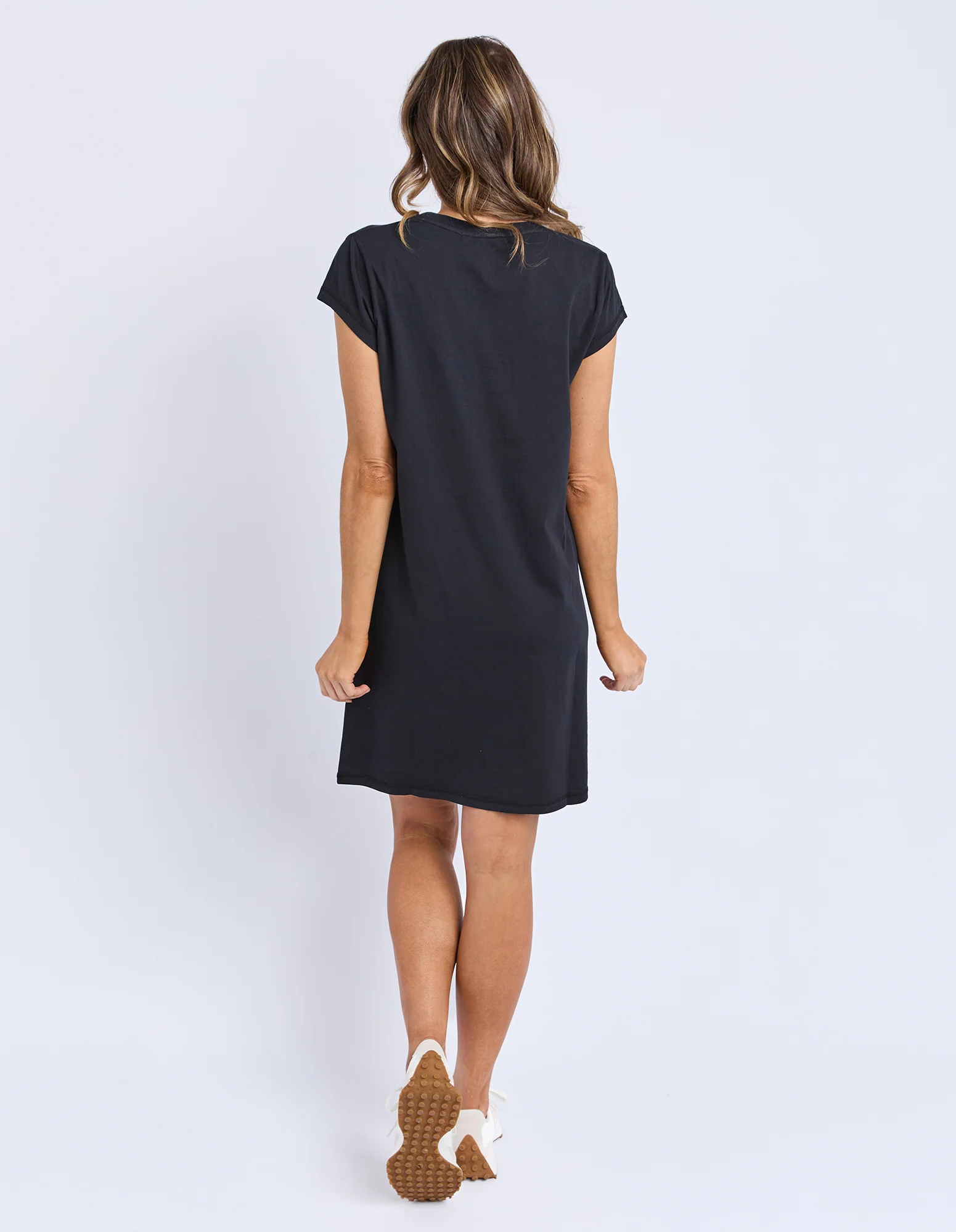 Signature Embroidery Tee Dress Black - Image 3