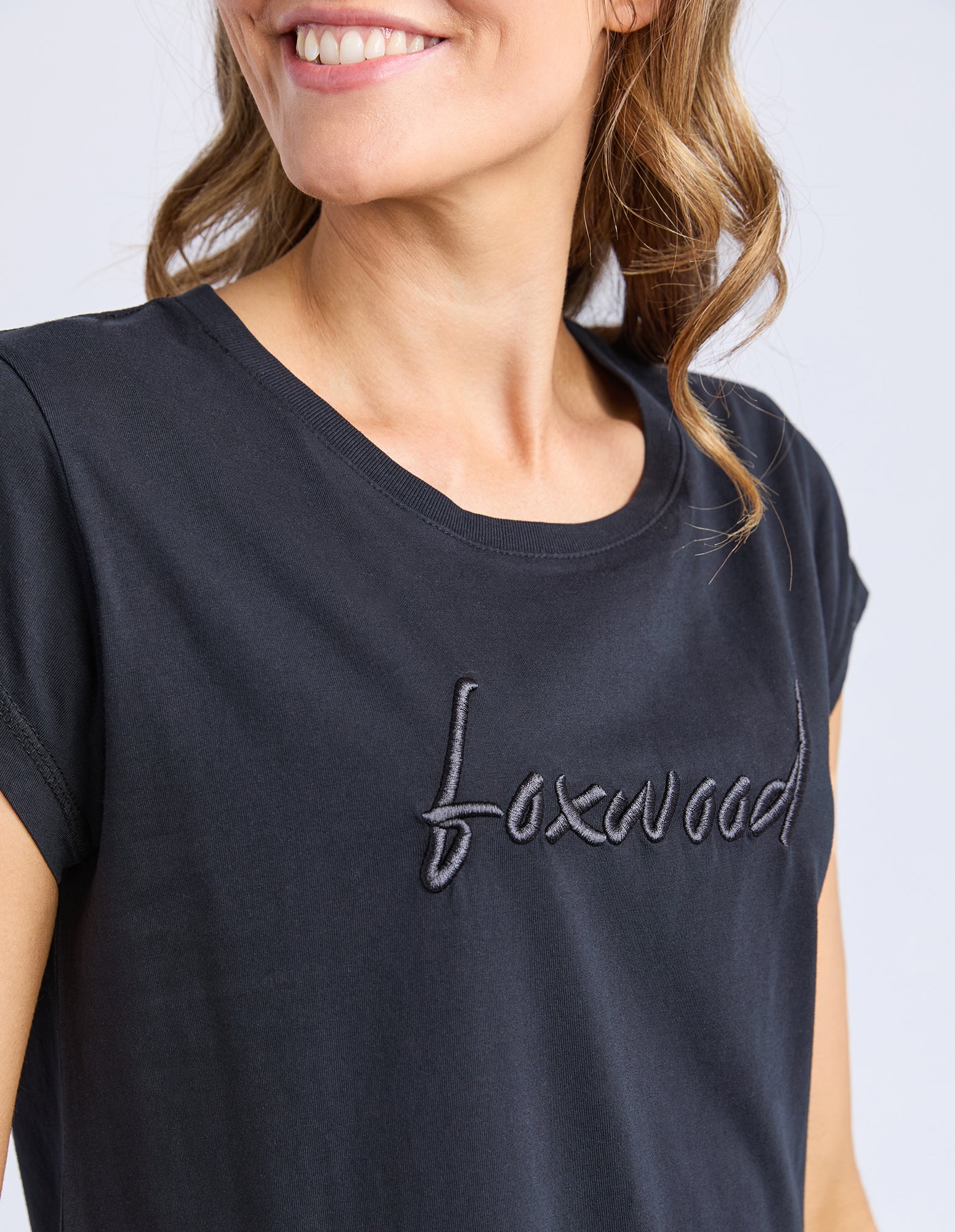 Signature Embroidery Tee Dress Black - Image 5